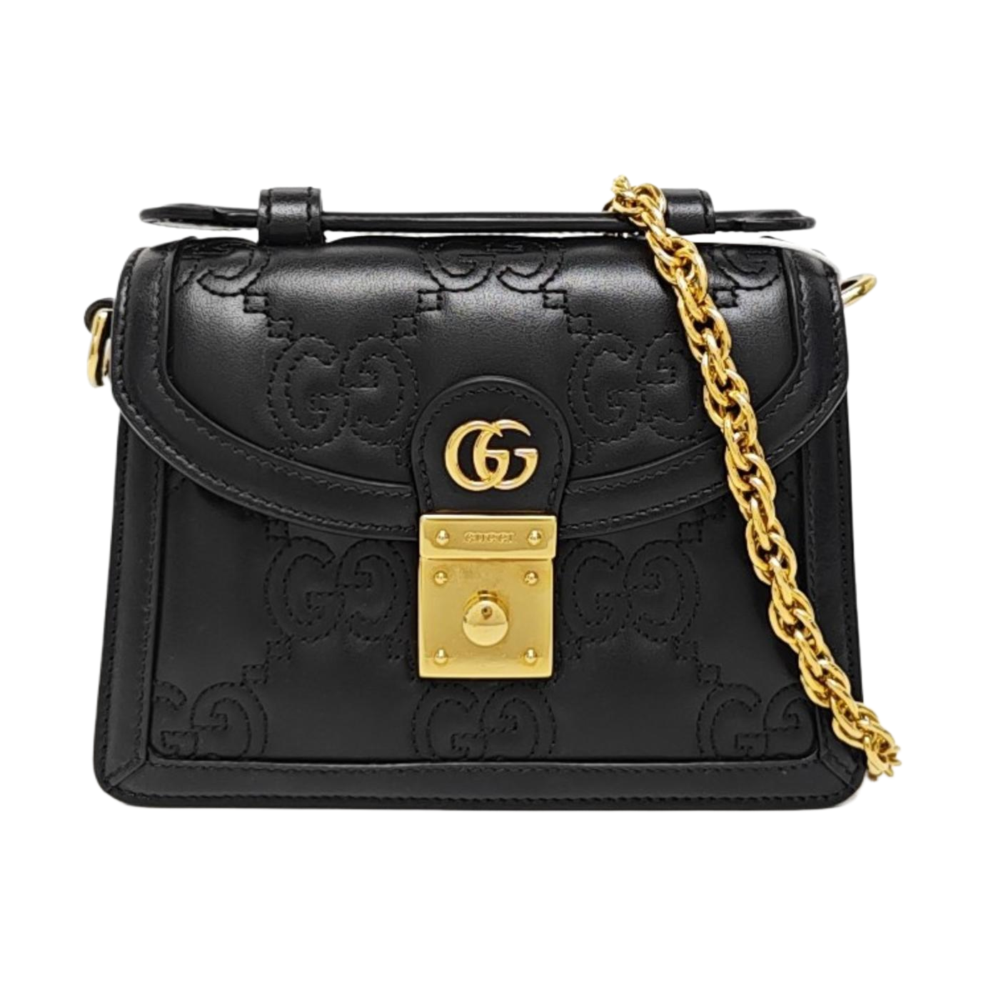 GG Matelassé Quilted Calfskin Black