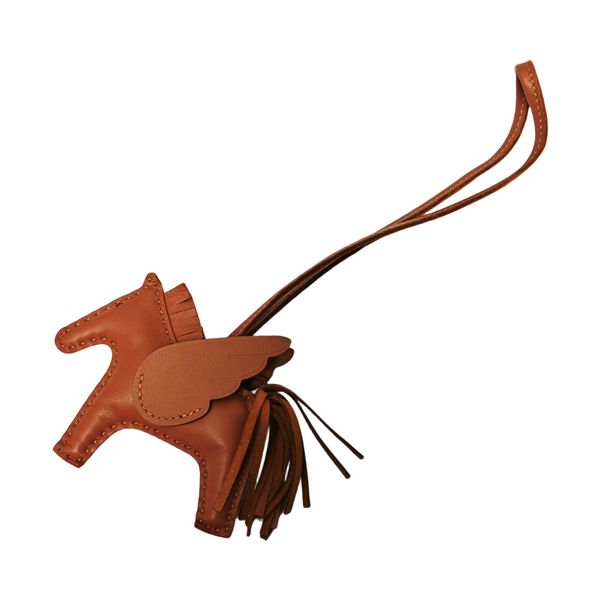 Leather Bag Charm Brown