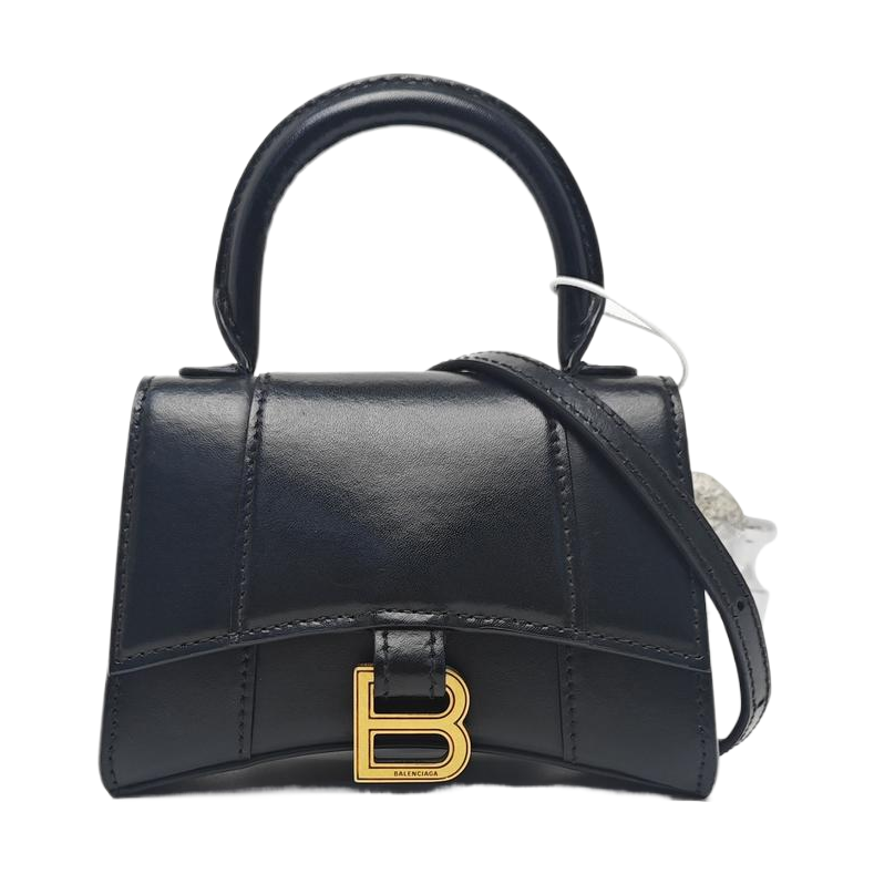 Hourglass Mini Calfskin Black