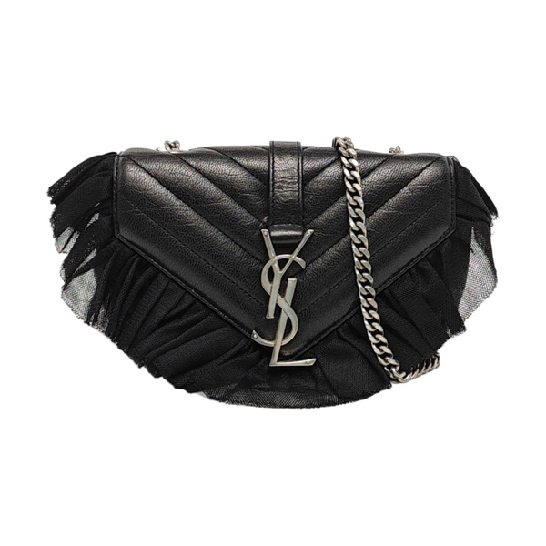 Quilted Calfskin Shoulder Bag Black