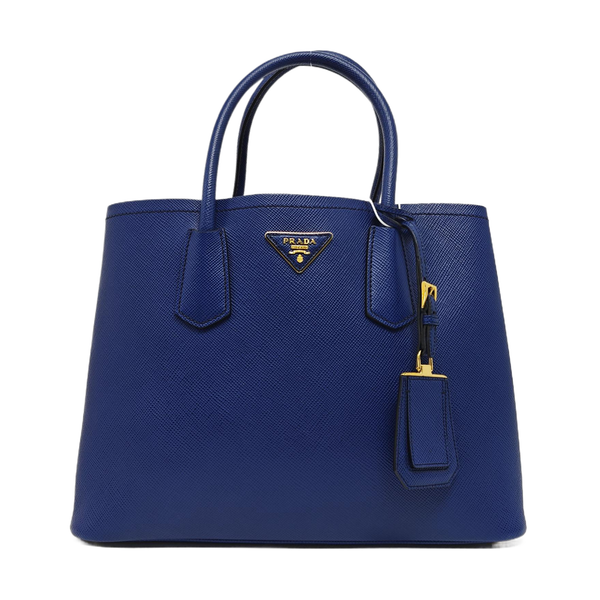 Double Medium Saffiano Calfskin Blue