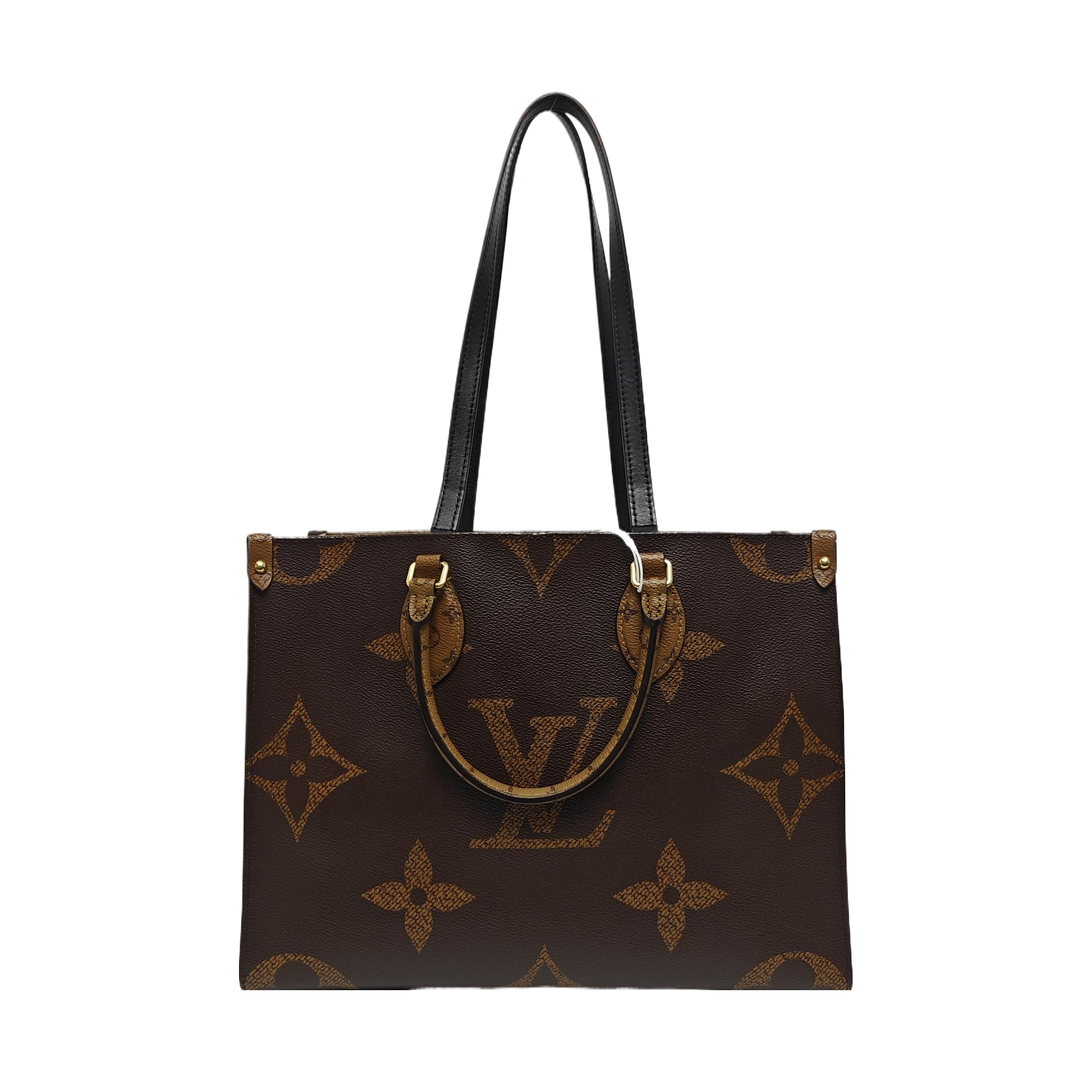 ONTHEGO MM Monogram Coated Canvas Brown