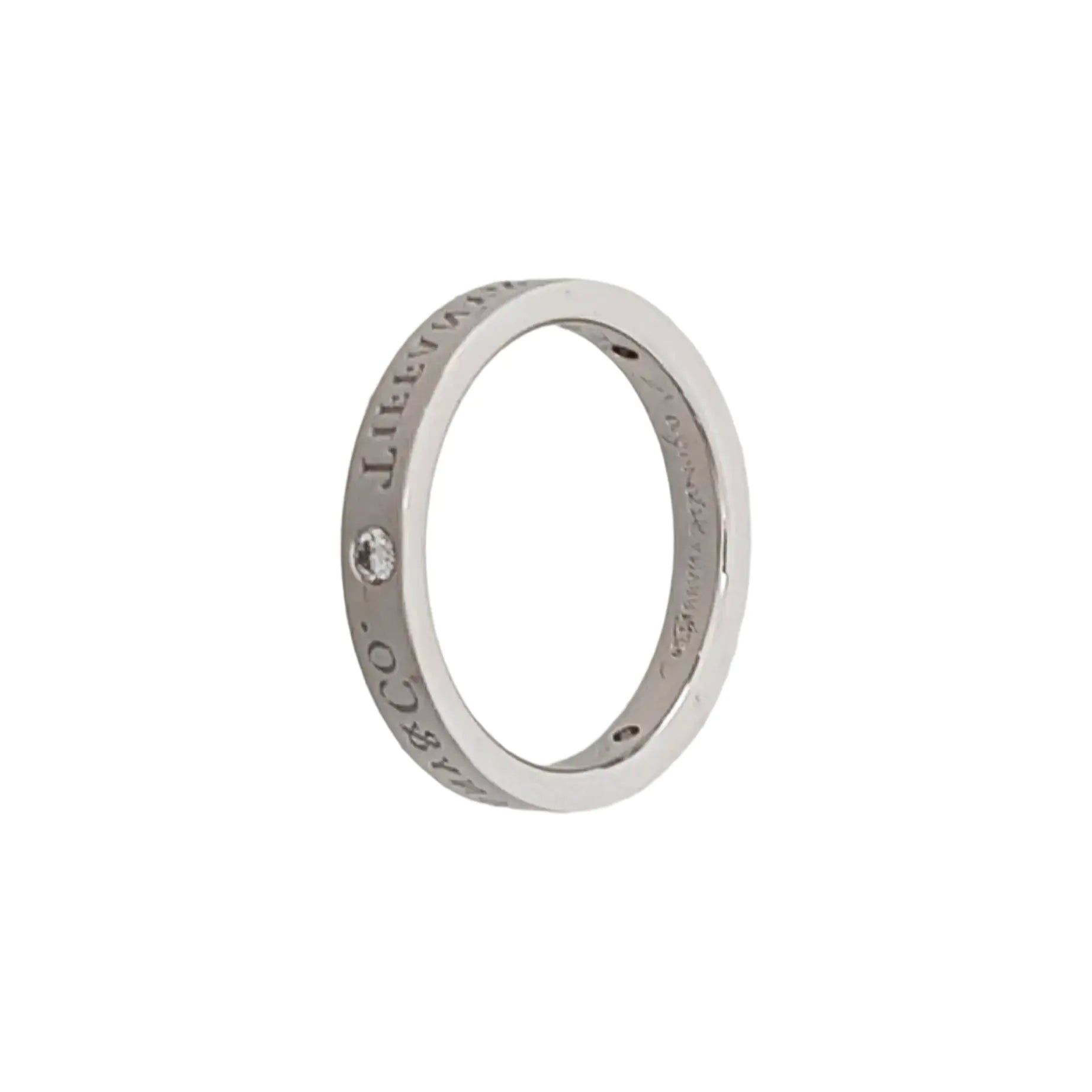 Tiffany &amp; Co. Platinum 950 Silver Ring EU 48
