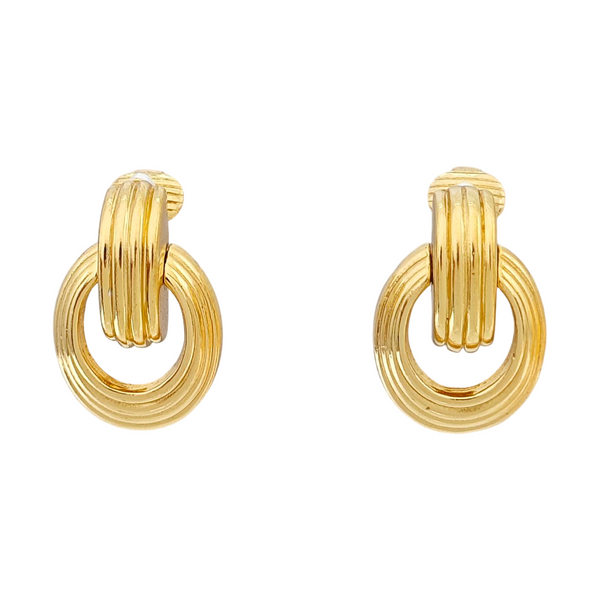 Metal Gold Clip On Earrings