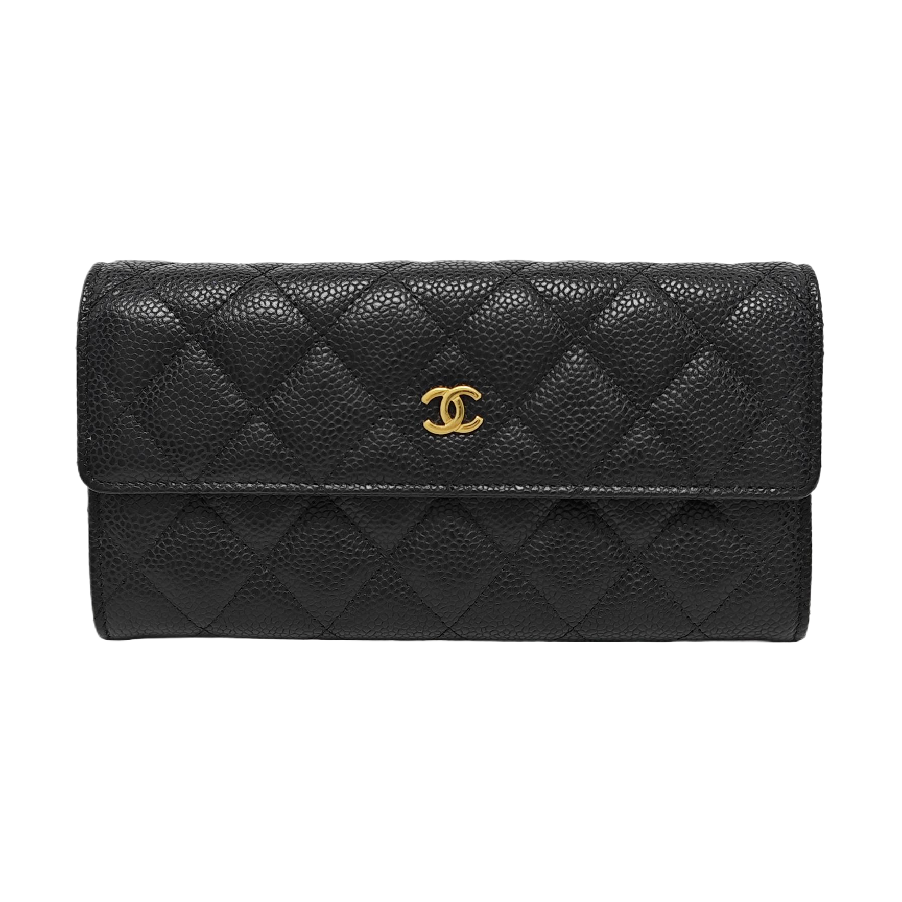 CLASSIC FLAP Quilted Grained Calfskin Black