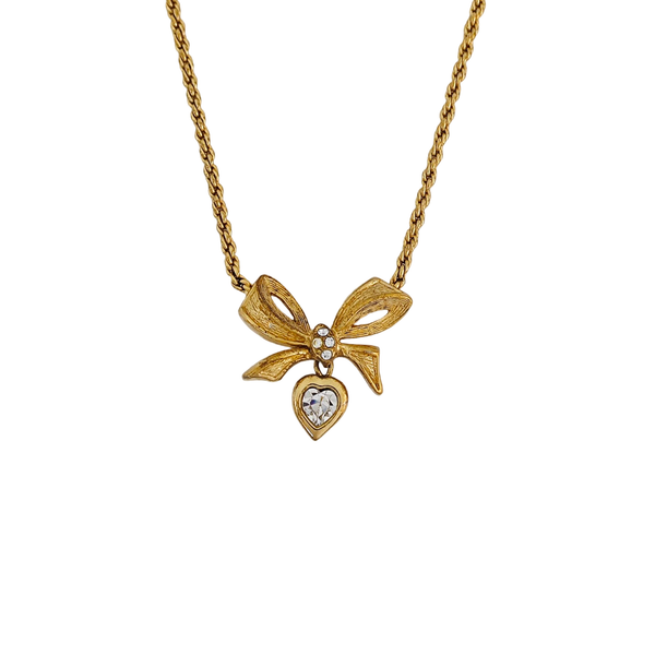Bow Metal Gold Necklace
