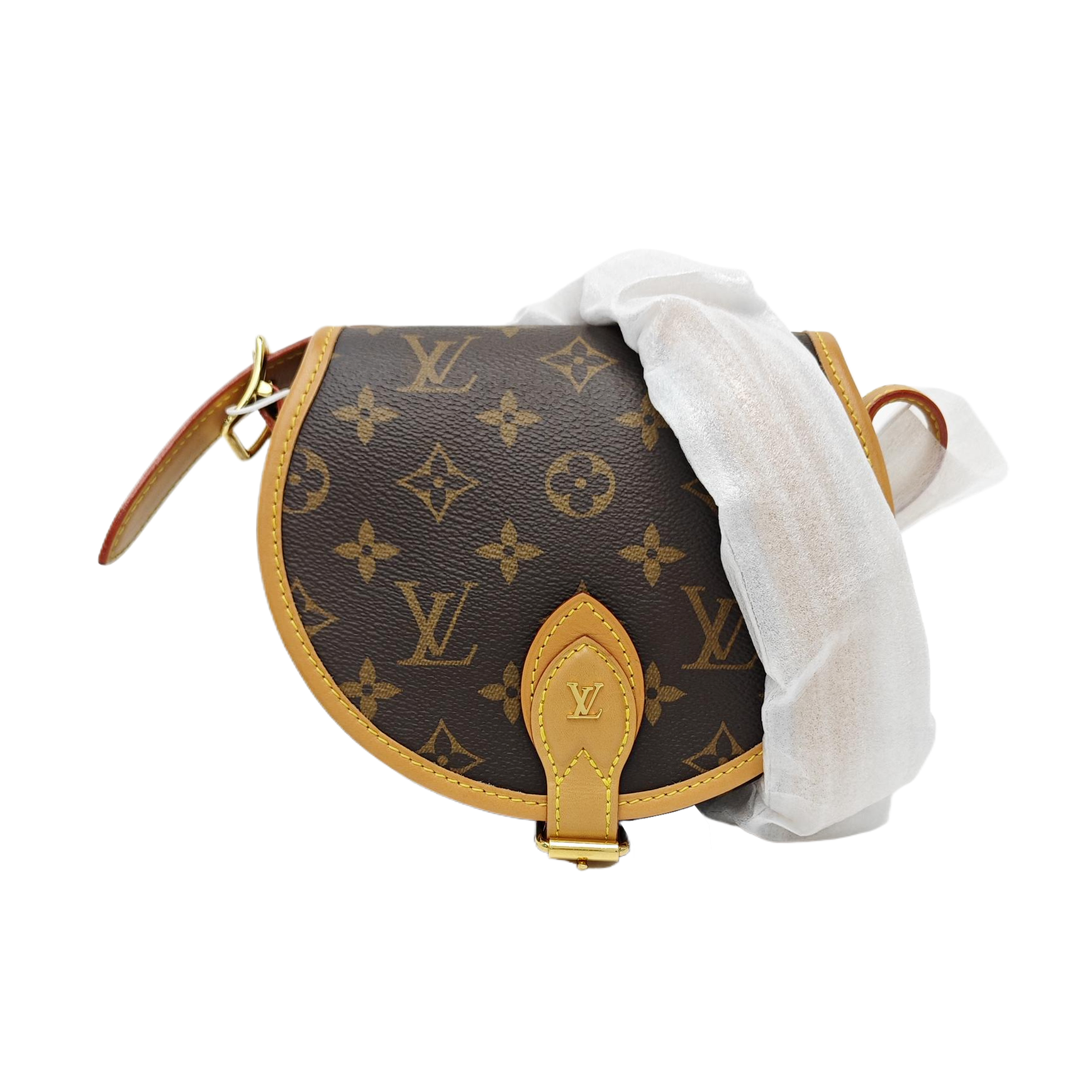 TAMBOURINE Monogram Coated Canvas Brown