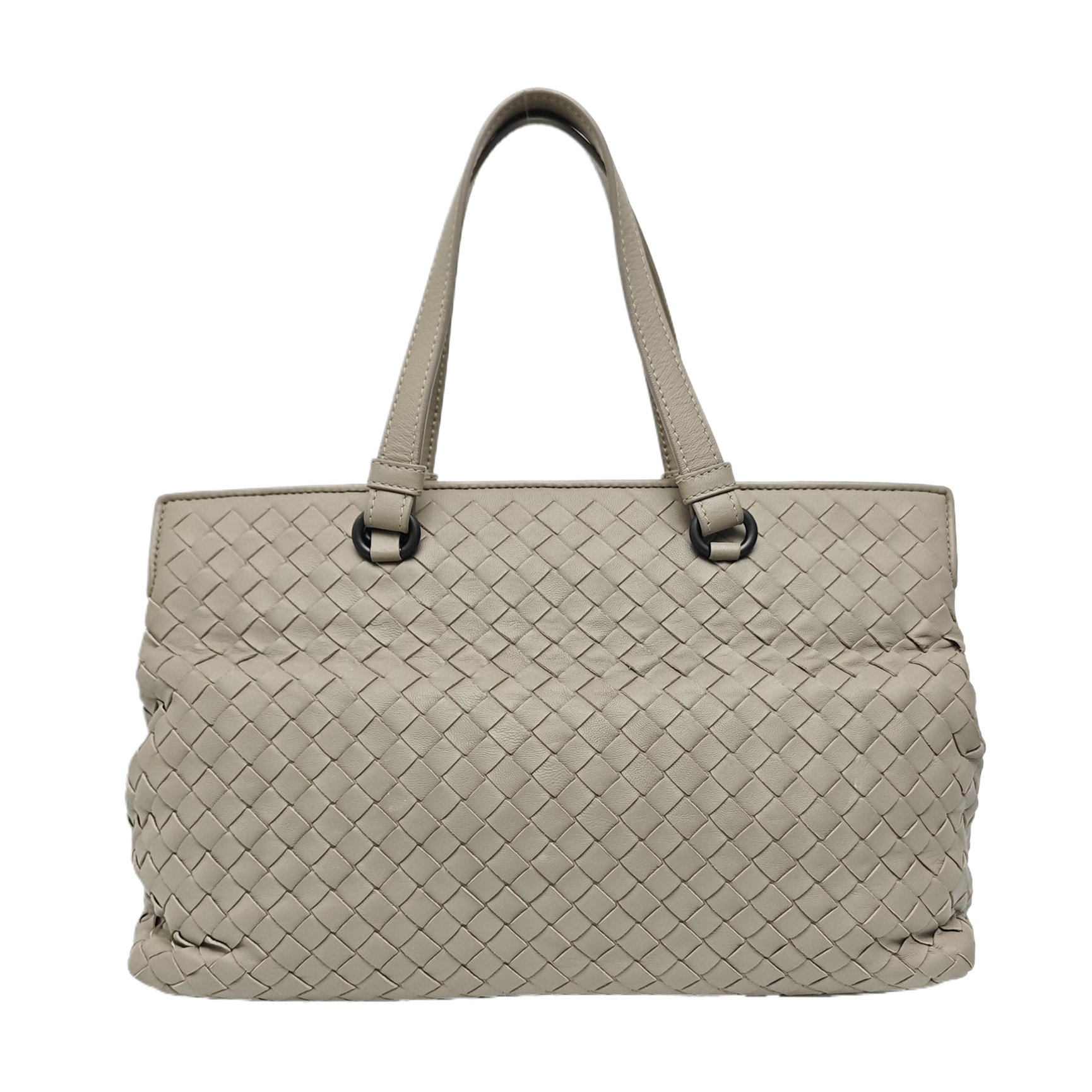 Lambskin Top Handle Bag Gray