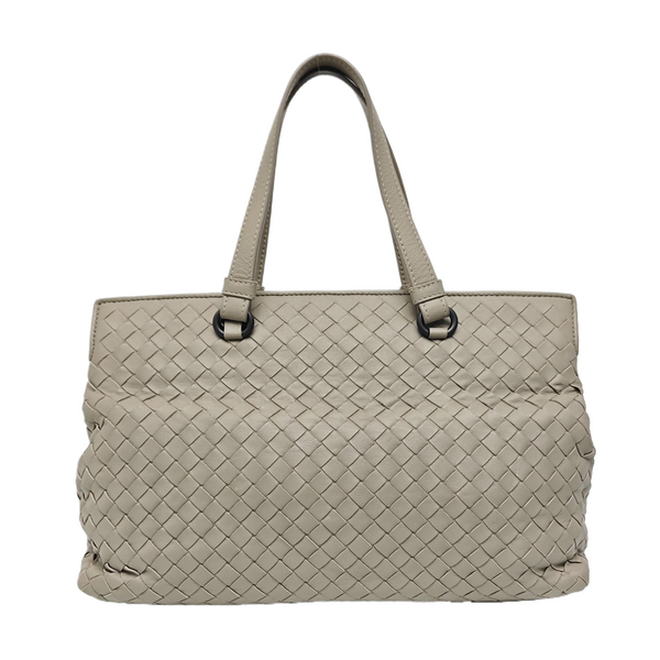 Lambskin Top Handle Bag Gray