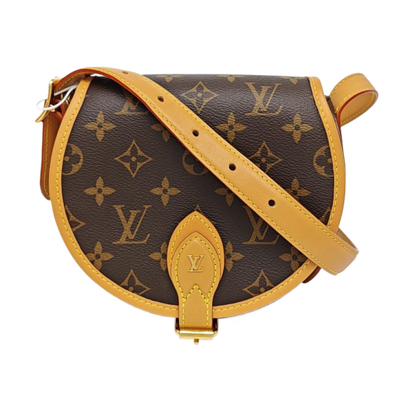 TAMBOURINE Monogram Coated Canvas Brown