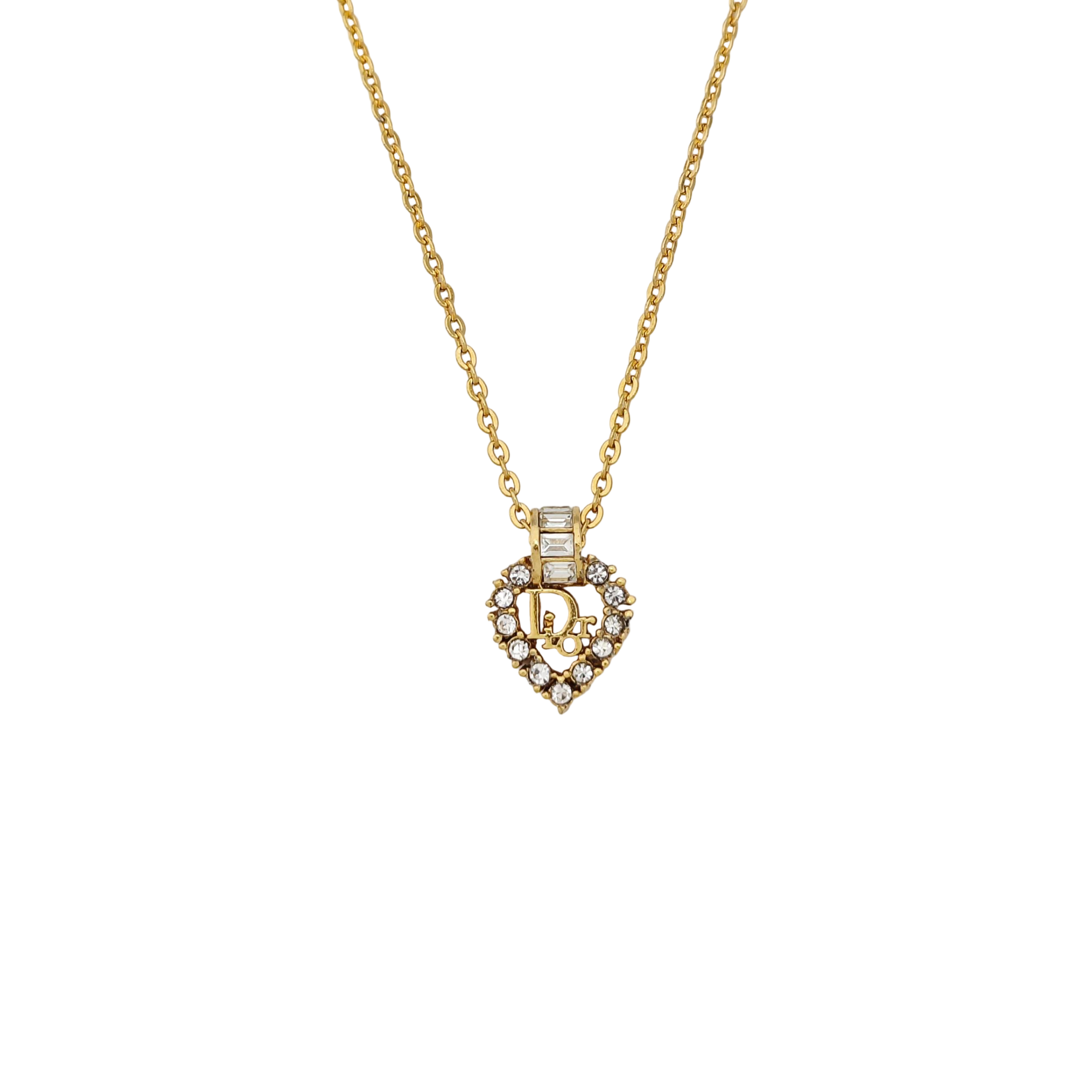 Dior Oblique Metal Gold Necklace