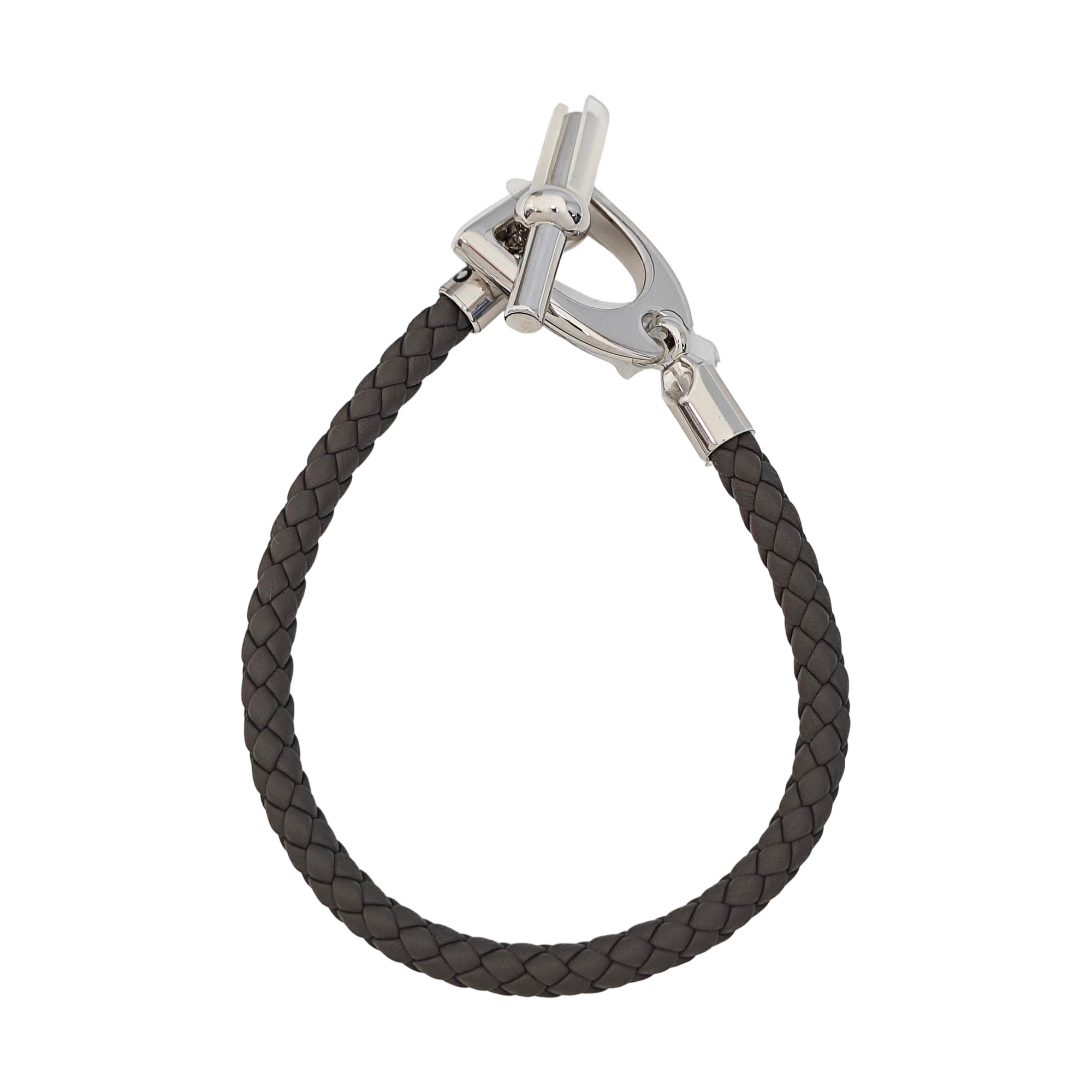 Leather Gray Bracelet