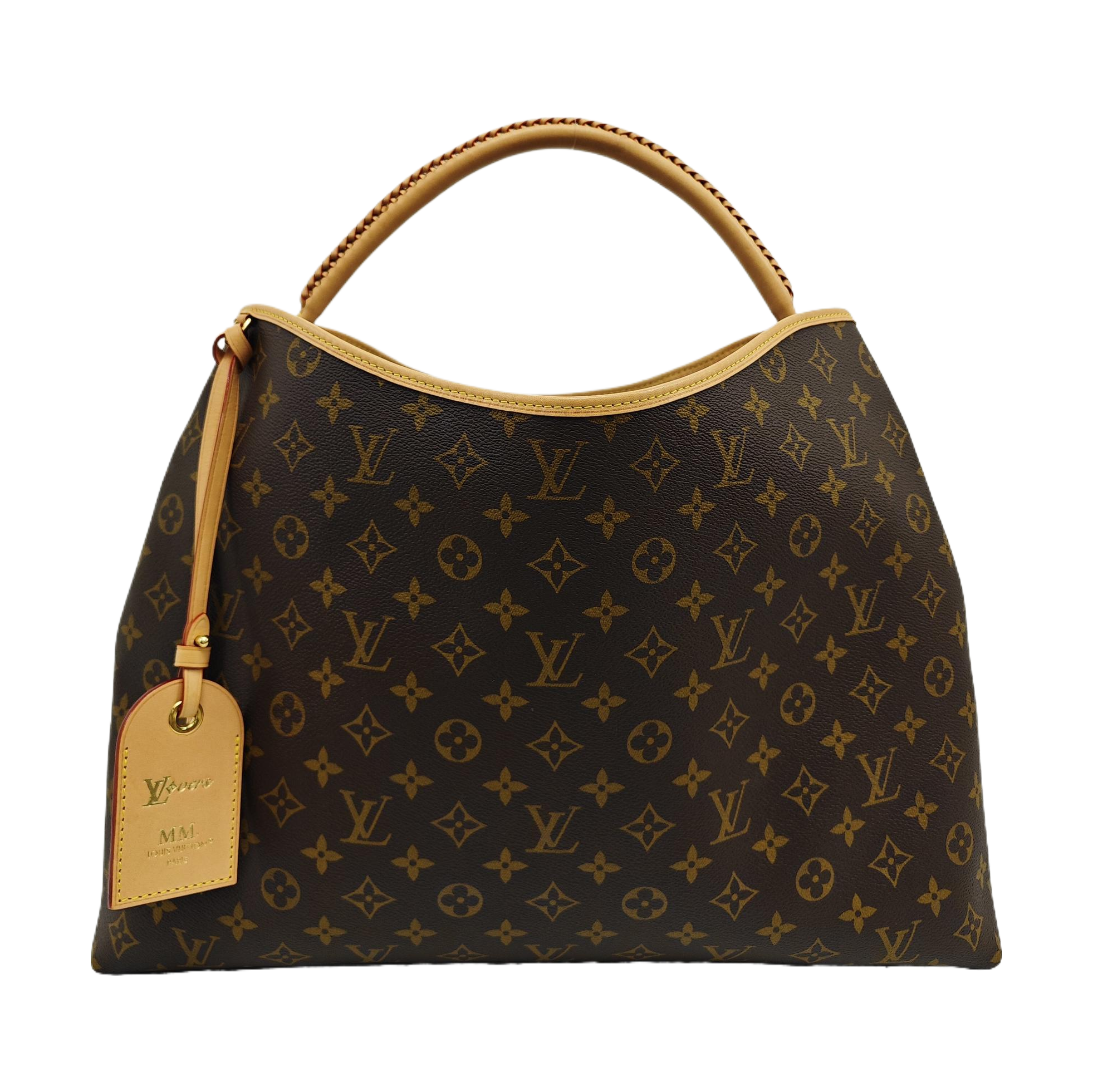 Monogram Coated Canvas Tote Bag Brown