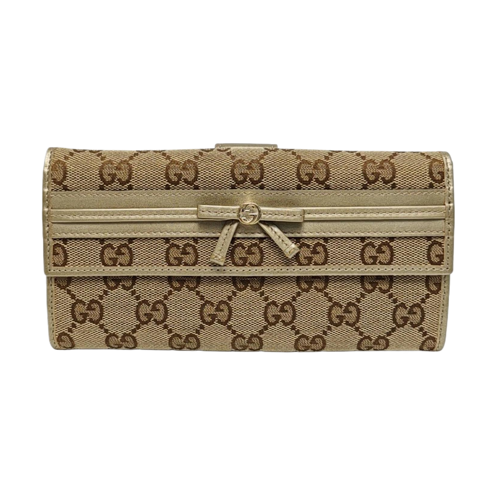 Monogram Fabric Wallet Beige