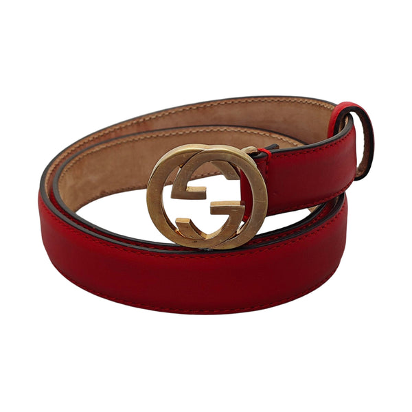 Leather Belt Red