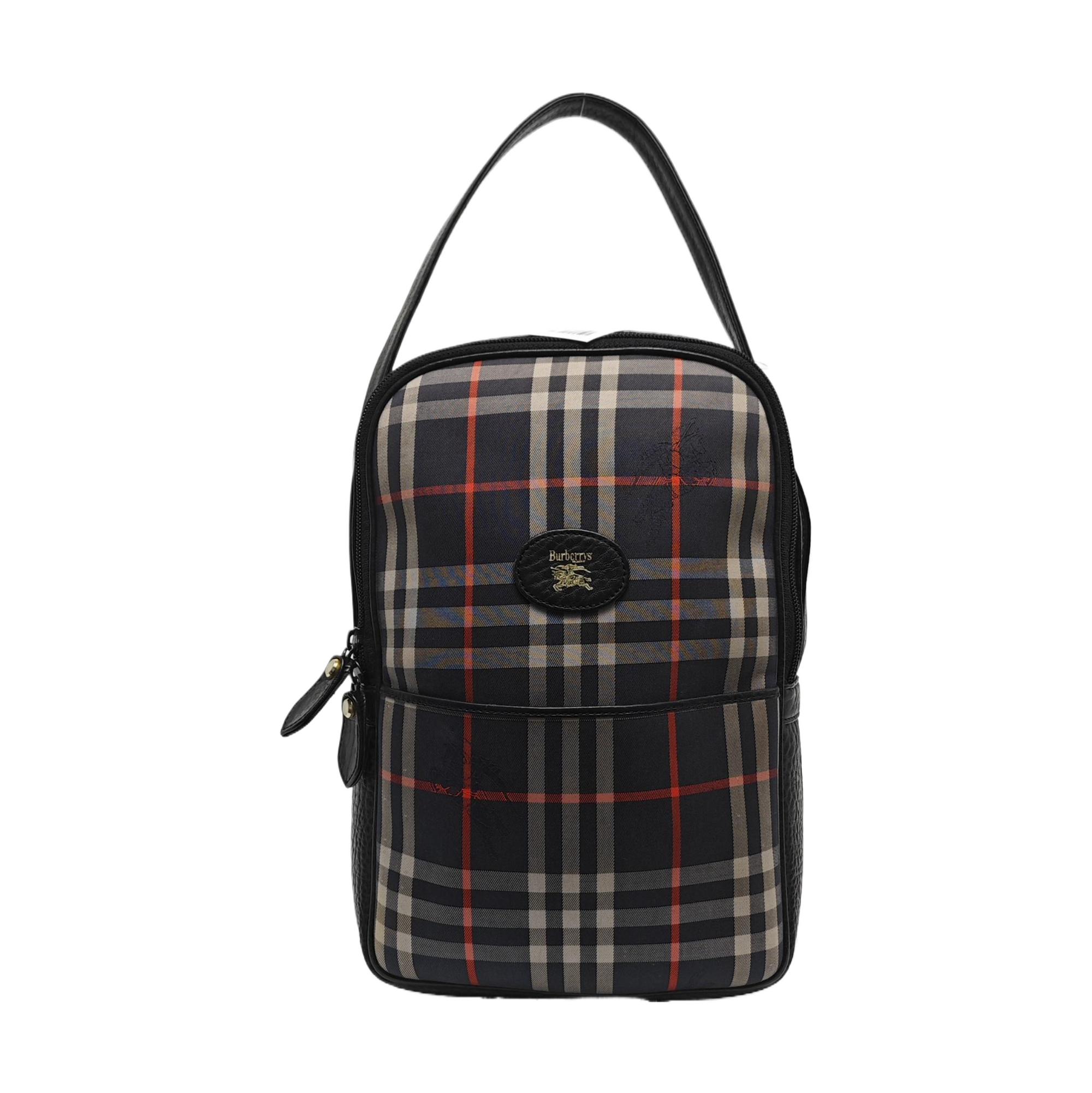 Fabric Top Handle Bag Black