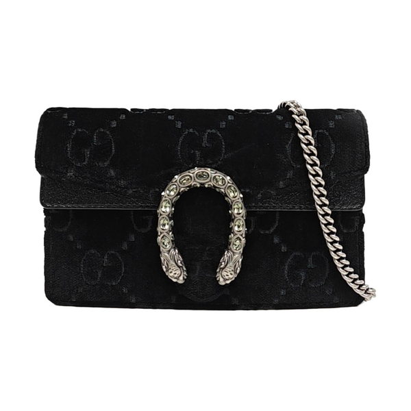 Dionysus Super Mini Monogram Suede Black