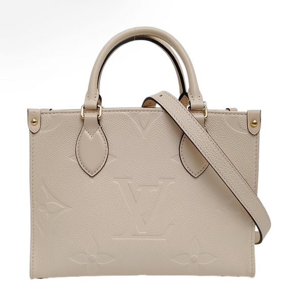 ONTHEGO PM Monogram Calfskin Beige