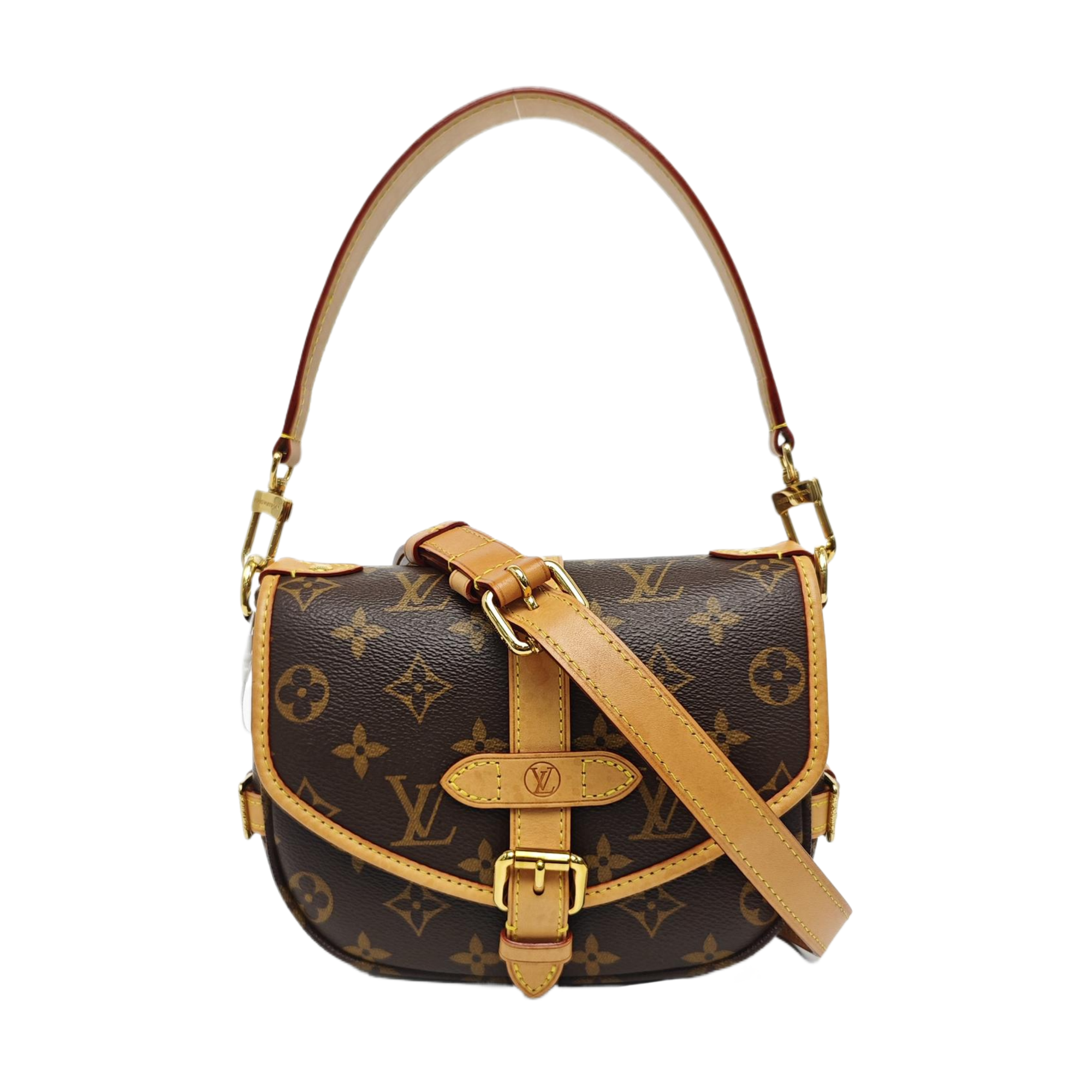 SAUMUR BB Monogram Coated Canvas Brown