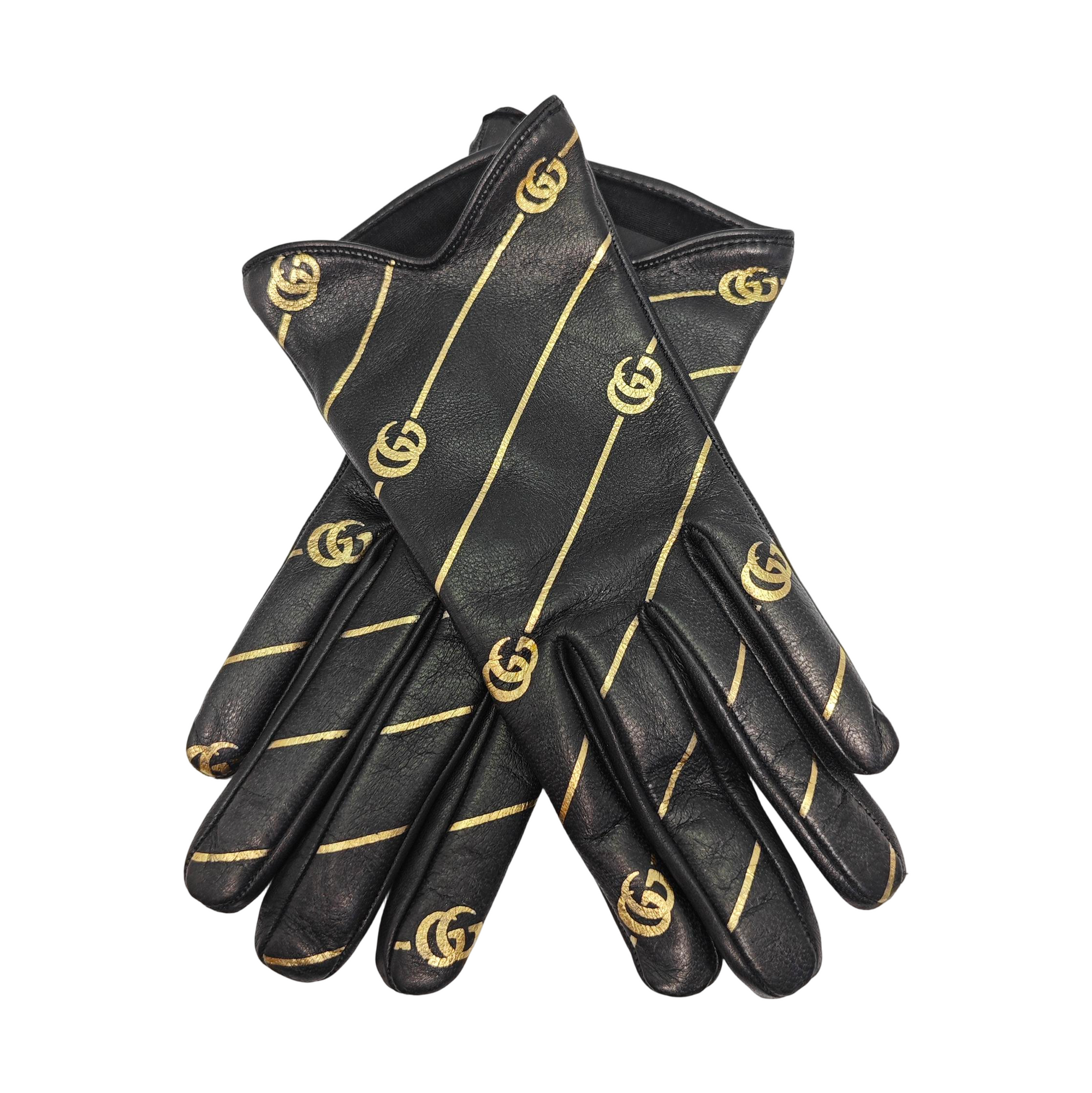 Guantes de piel de cordero negros