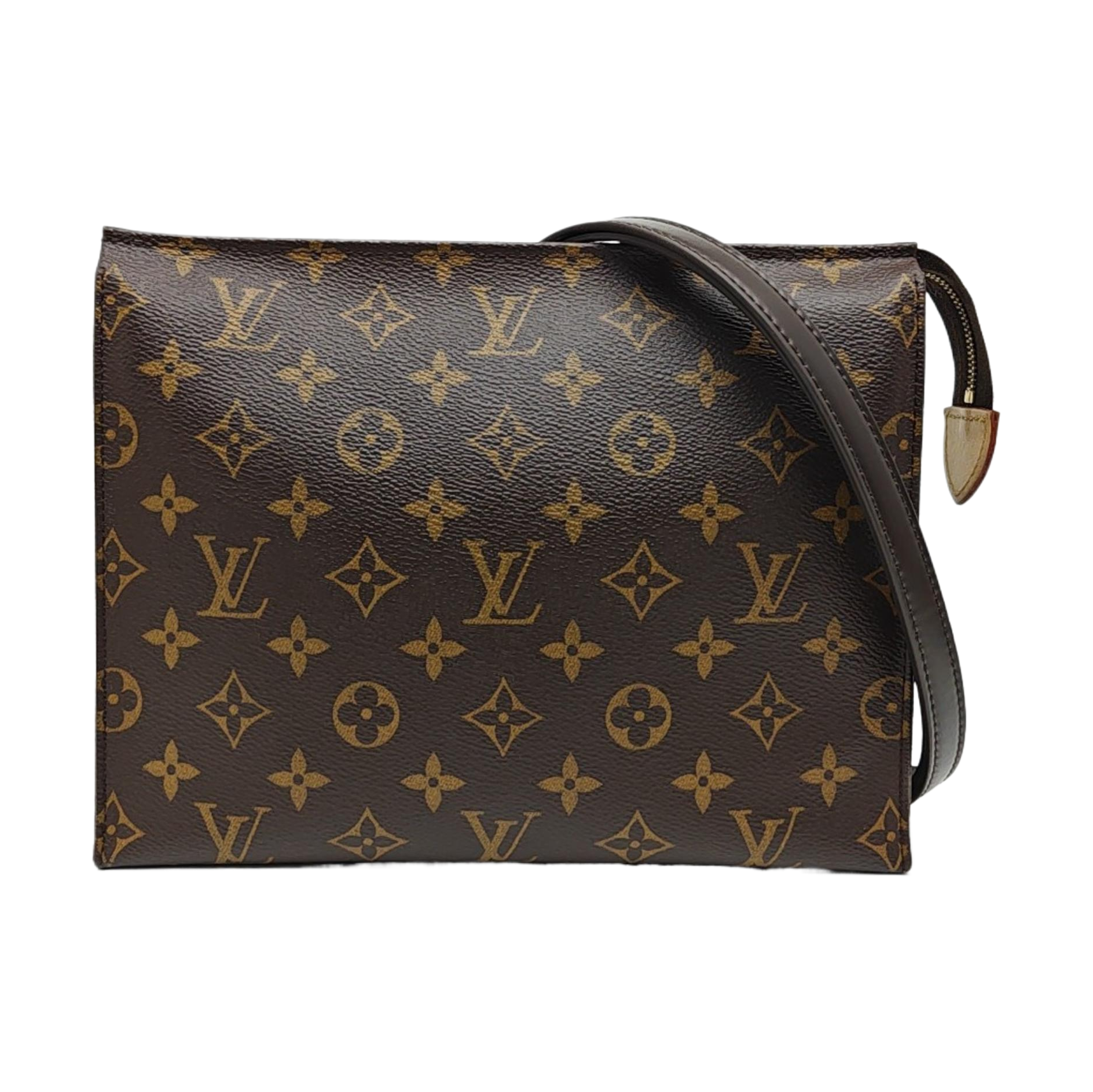 TOILET POCKET 26 Monogram Coated Canvas Brown