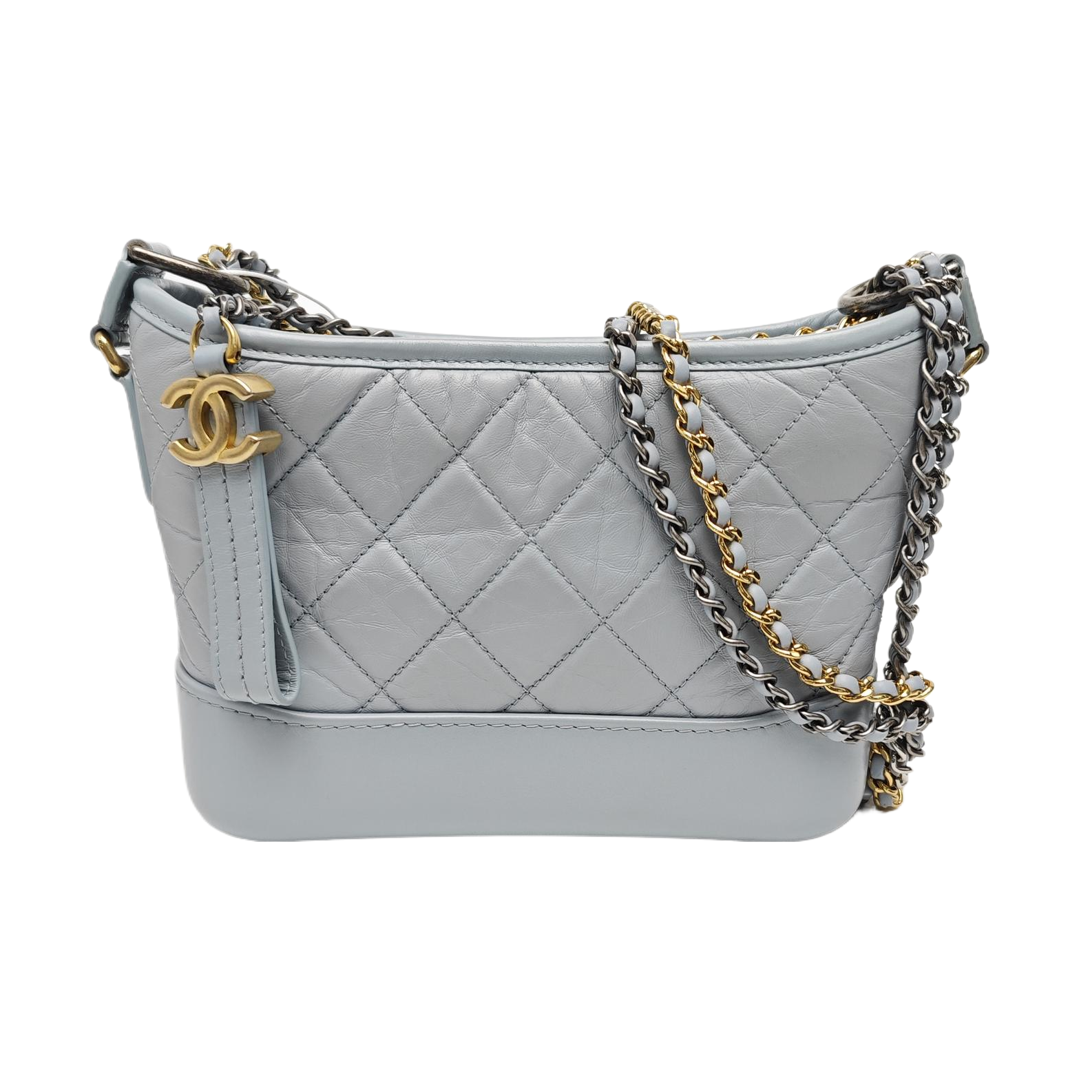 GABRIELLE Small Quilted Vintage Calf Blue