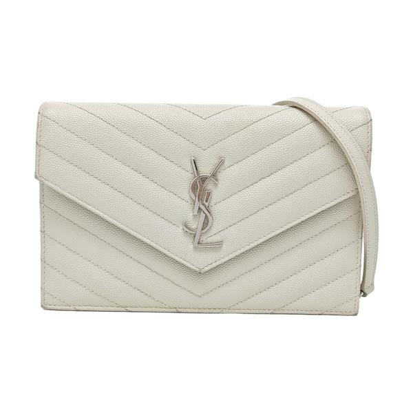 MONOGRAM WOC Chevron Calfskin White