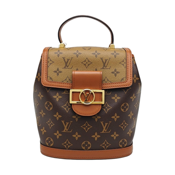 Monogram Coated Canvas Backpack PM Brown