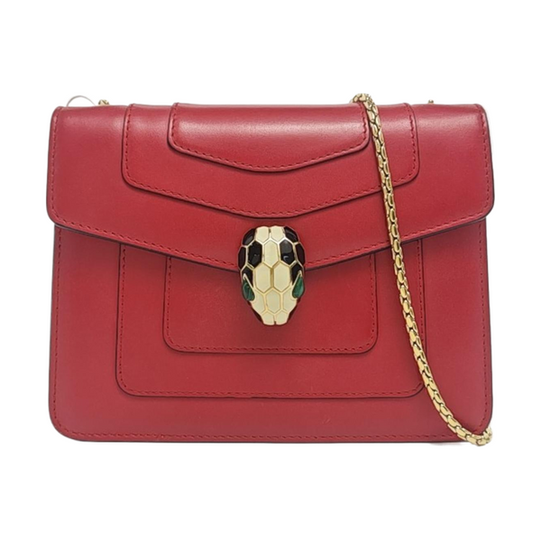 SERPENTI FOREVER Small Calfskin Red
