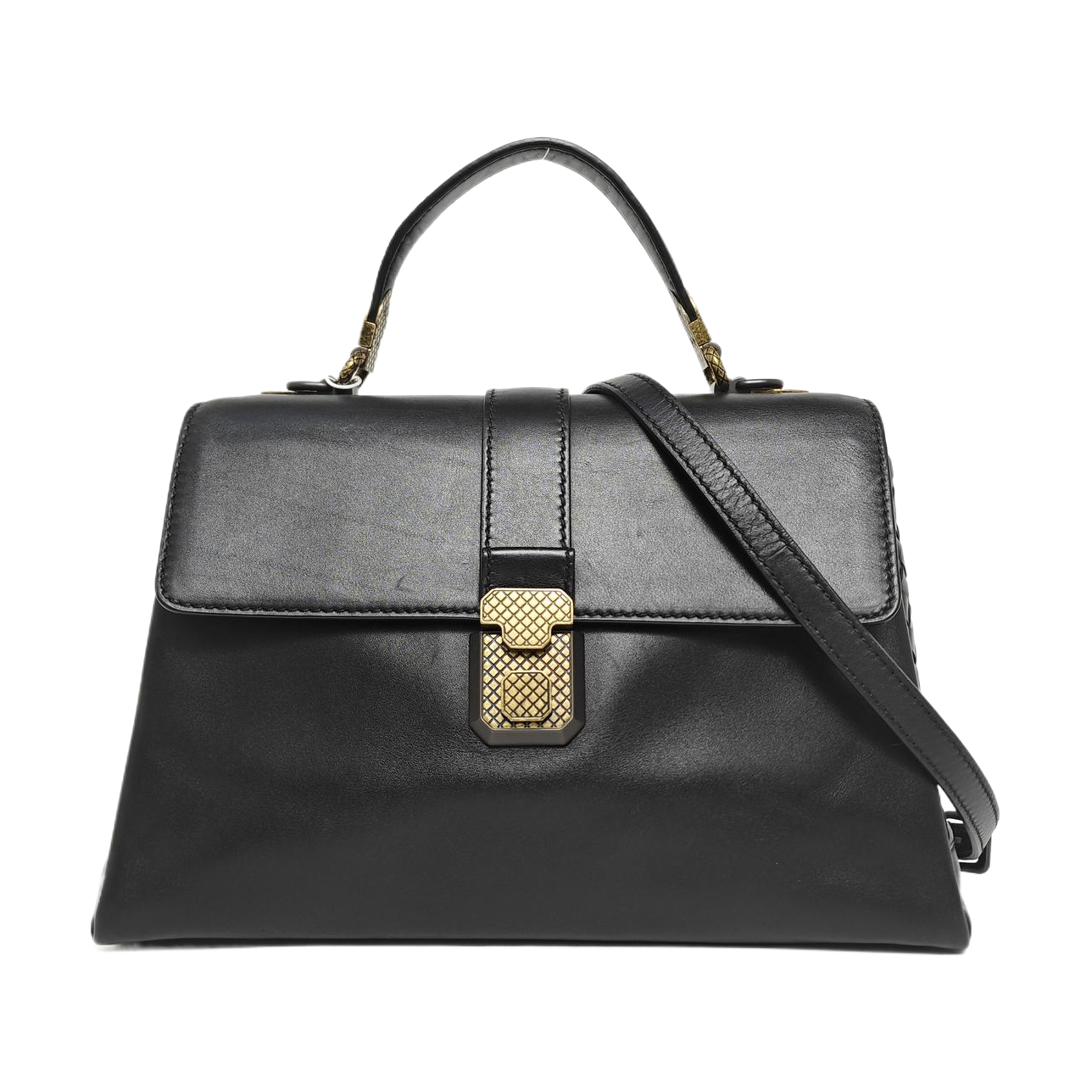 Piazza Medium Calfskin Black