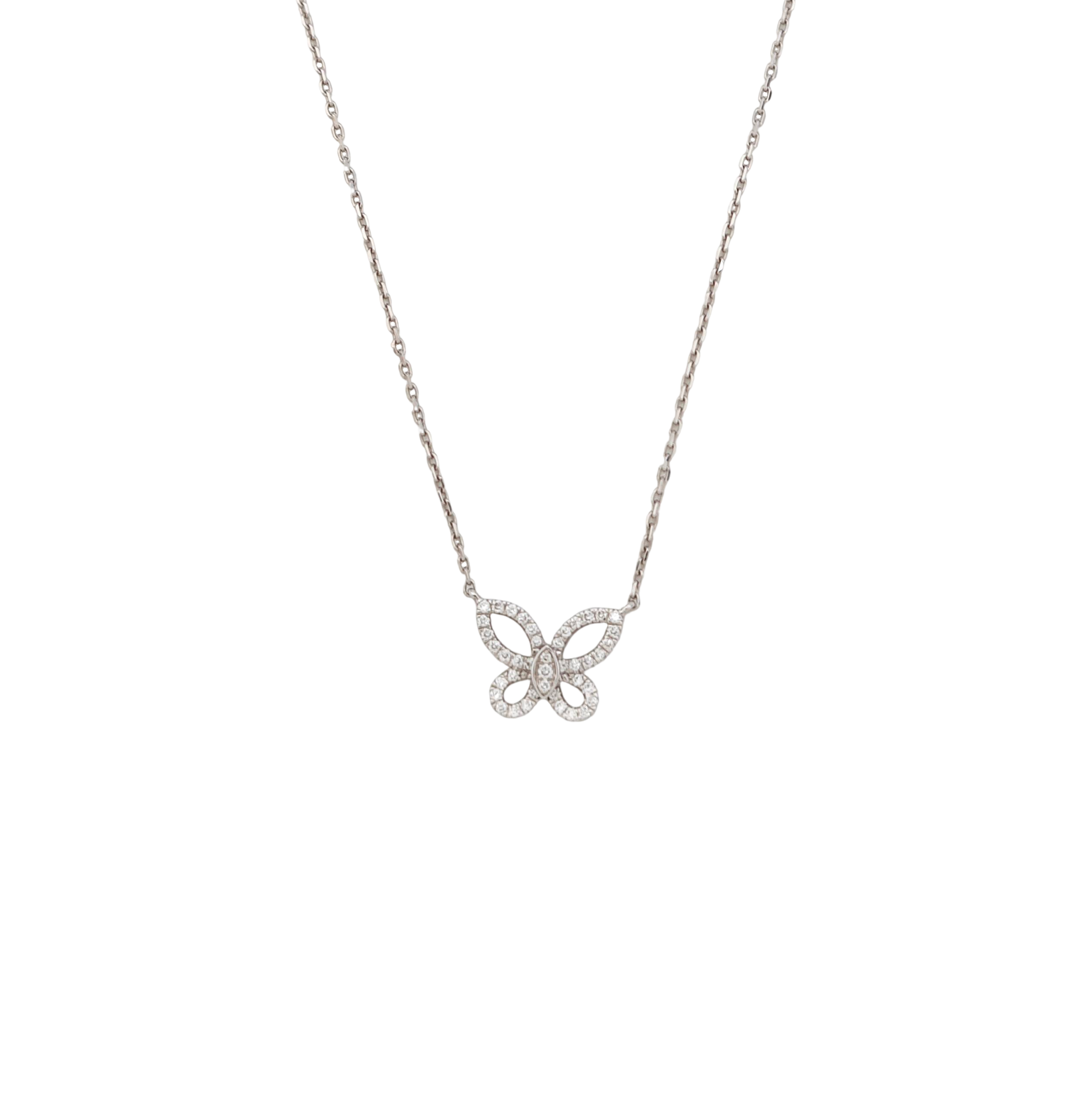 18k White Gold Silver Necklace