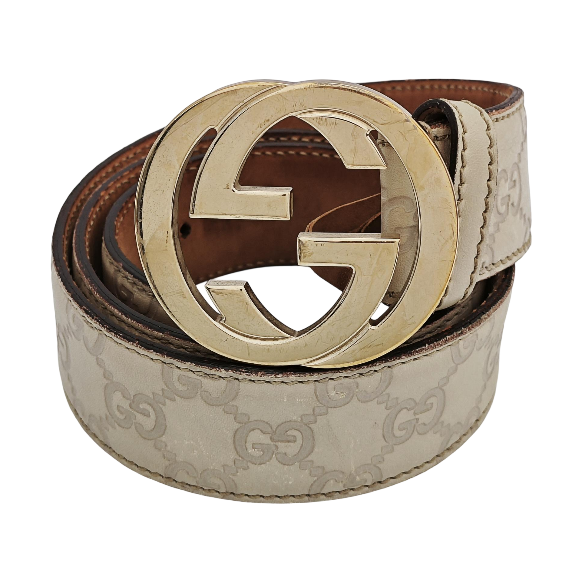 Leather Belt White