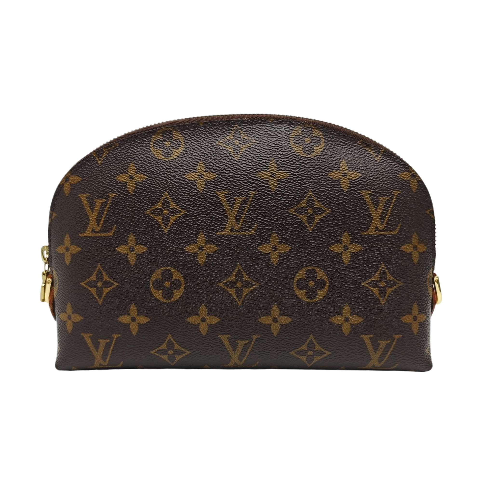 COSMETIC Monogram Coated Canvas Brown