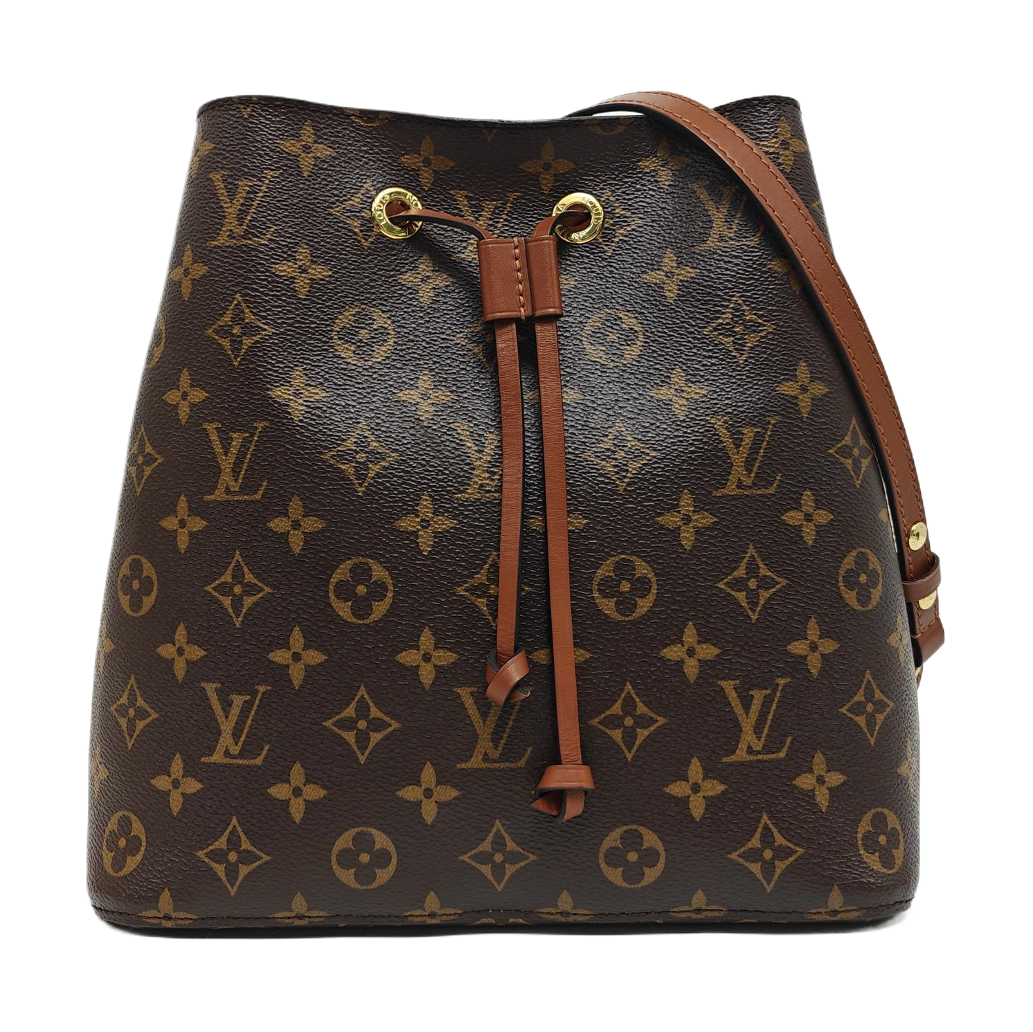 NÉONOÉ MM Monogram Coated Canvas Brown