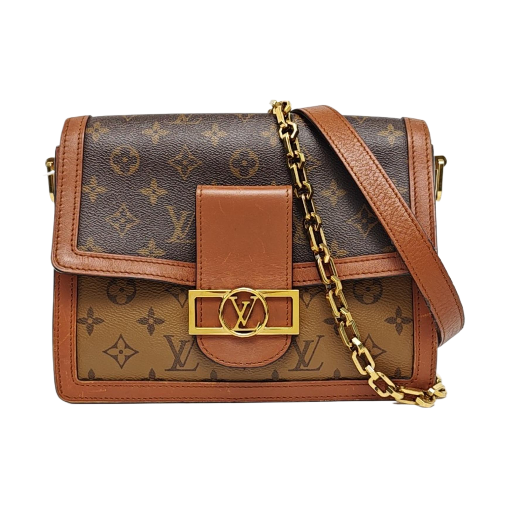 DAUPHINE MM Monogram Coated Canvas Brown