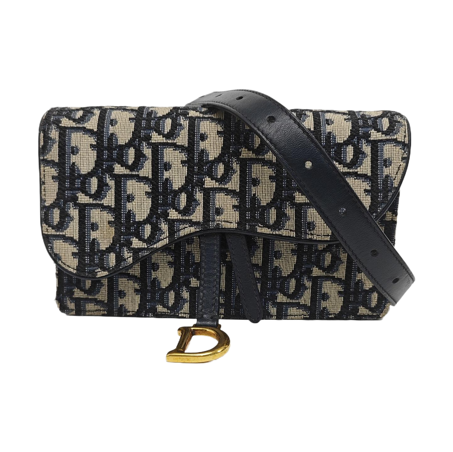 Saddle Mini Oblique Canvas Blue