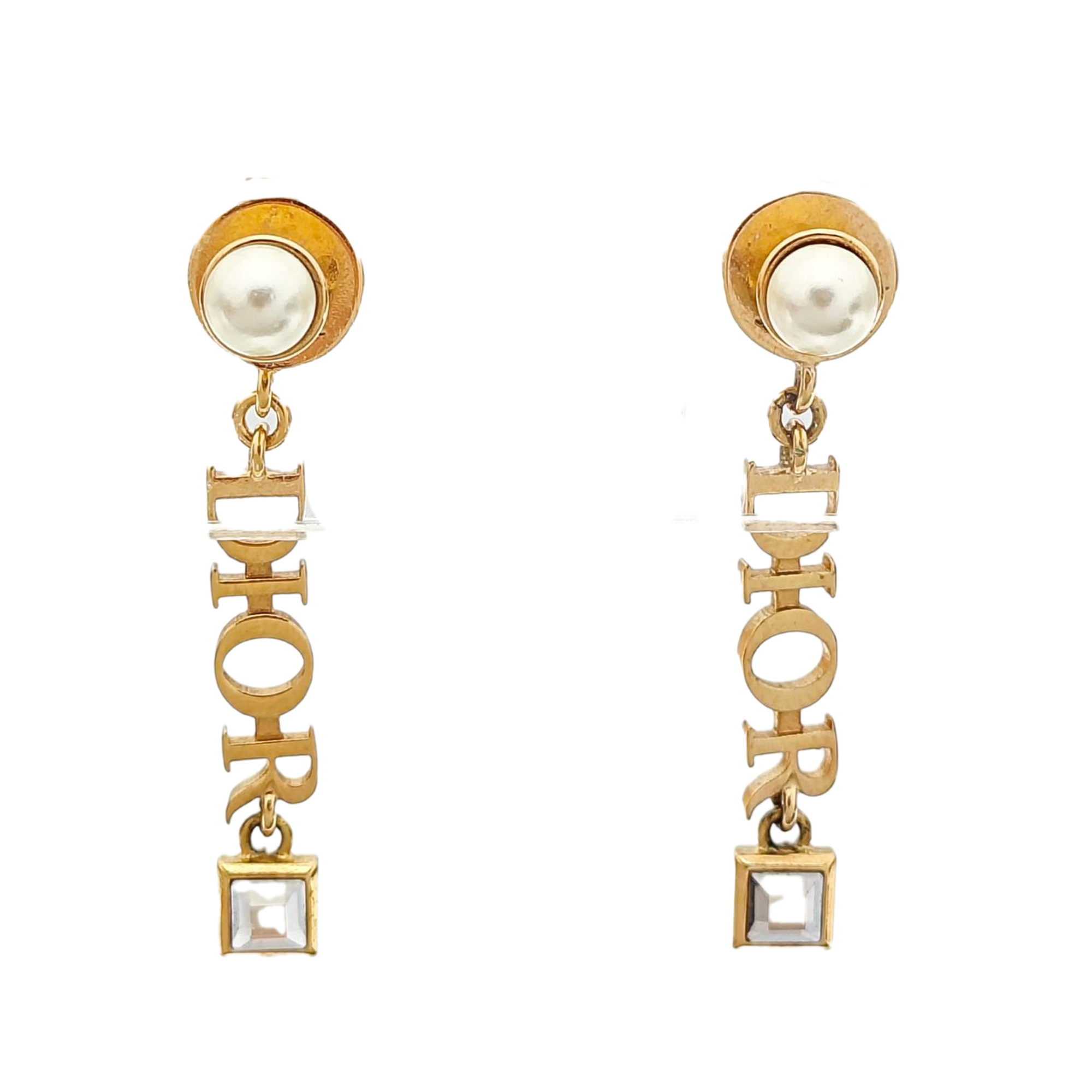 Dio(r)evolution Metal Gold Stud Earrings