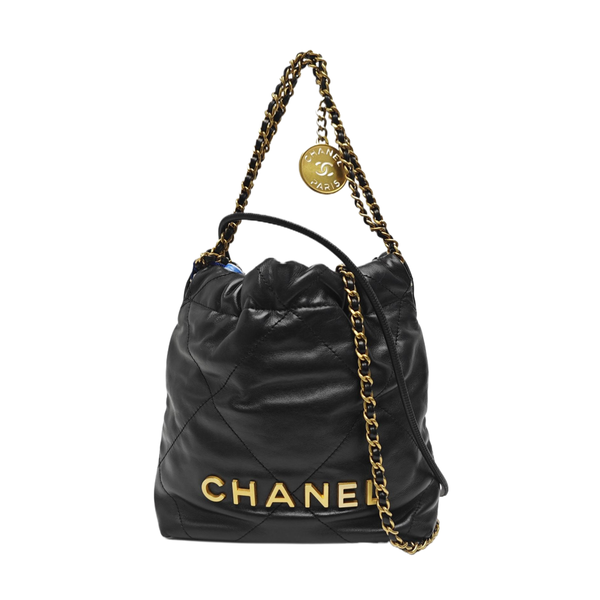 CHANEL 22 Mini Quilted Calfskin Black