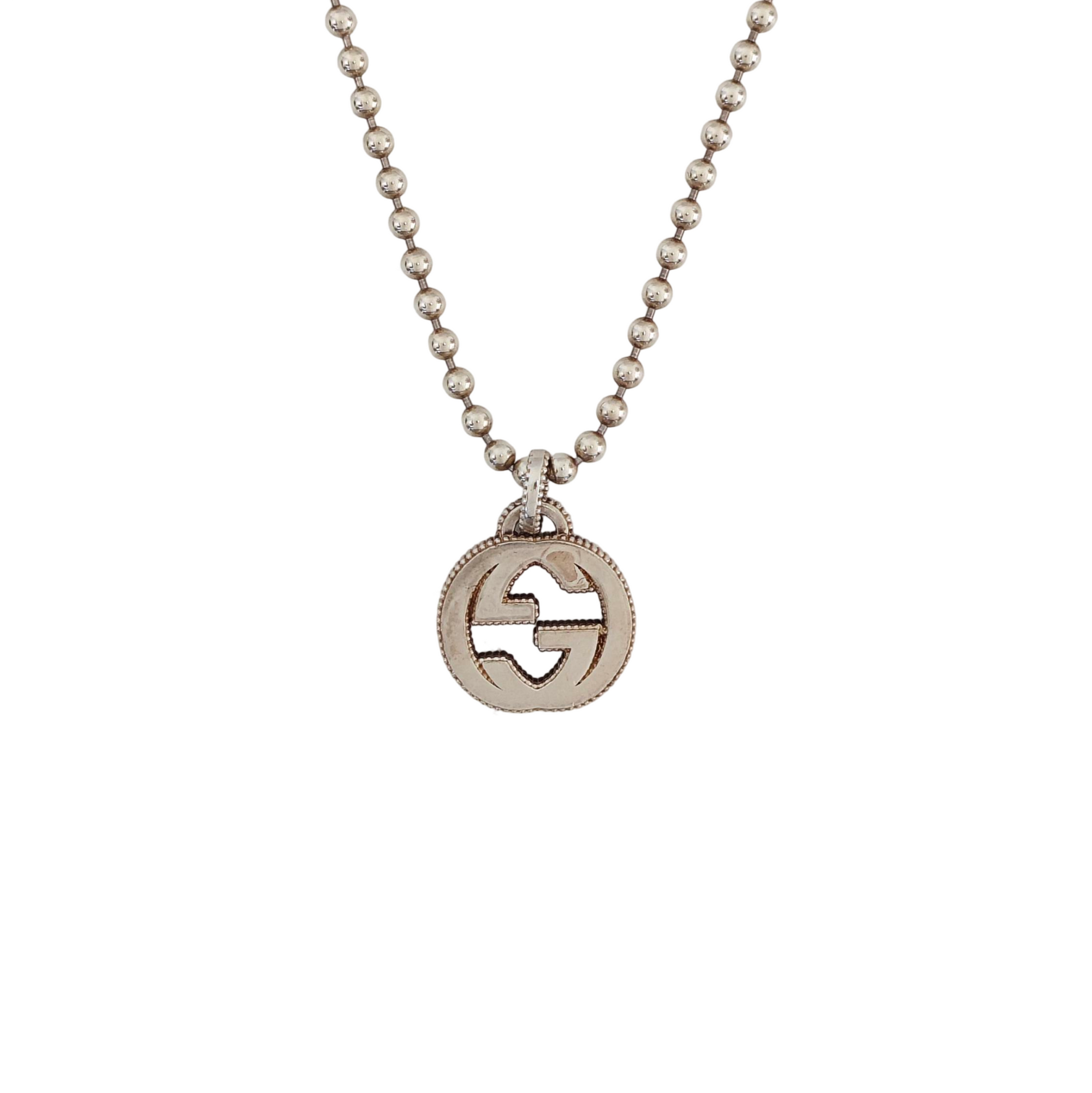 Interlocking G 925 Sterling Silver Necklace