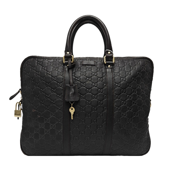 Signature Monogram Calfskin Brown