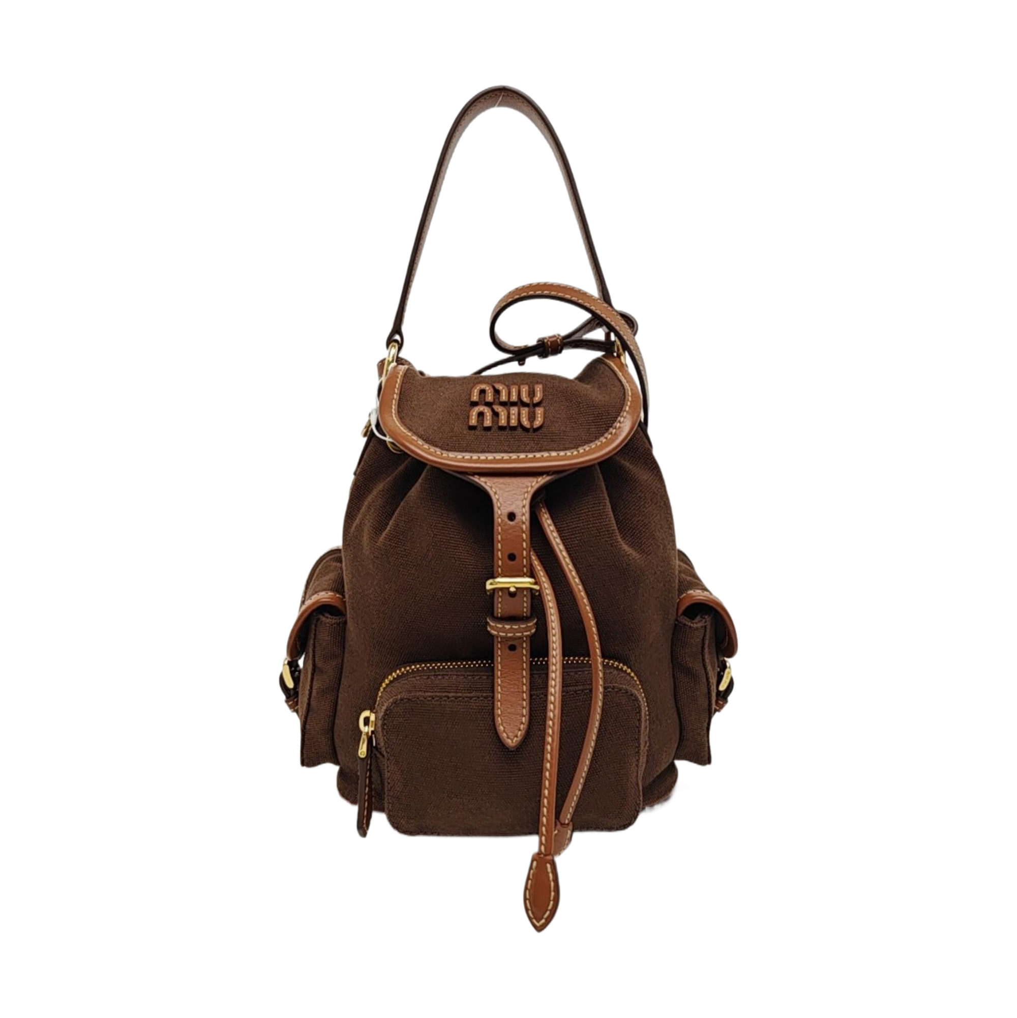 Fabric Backpack Brown