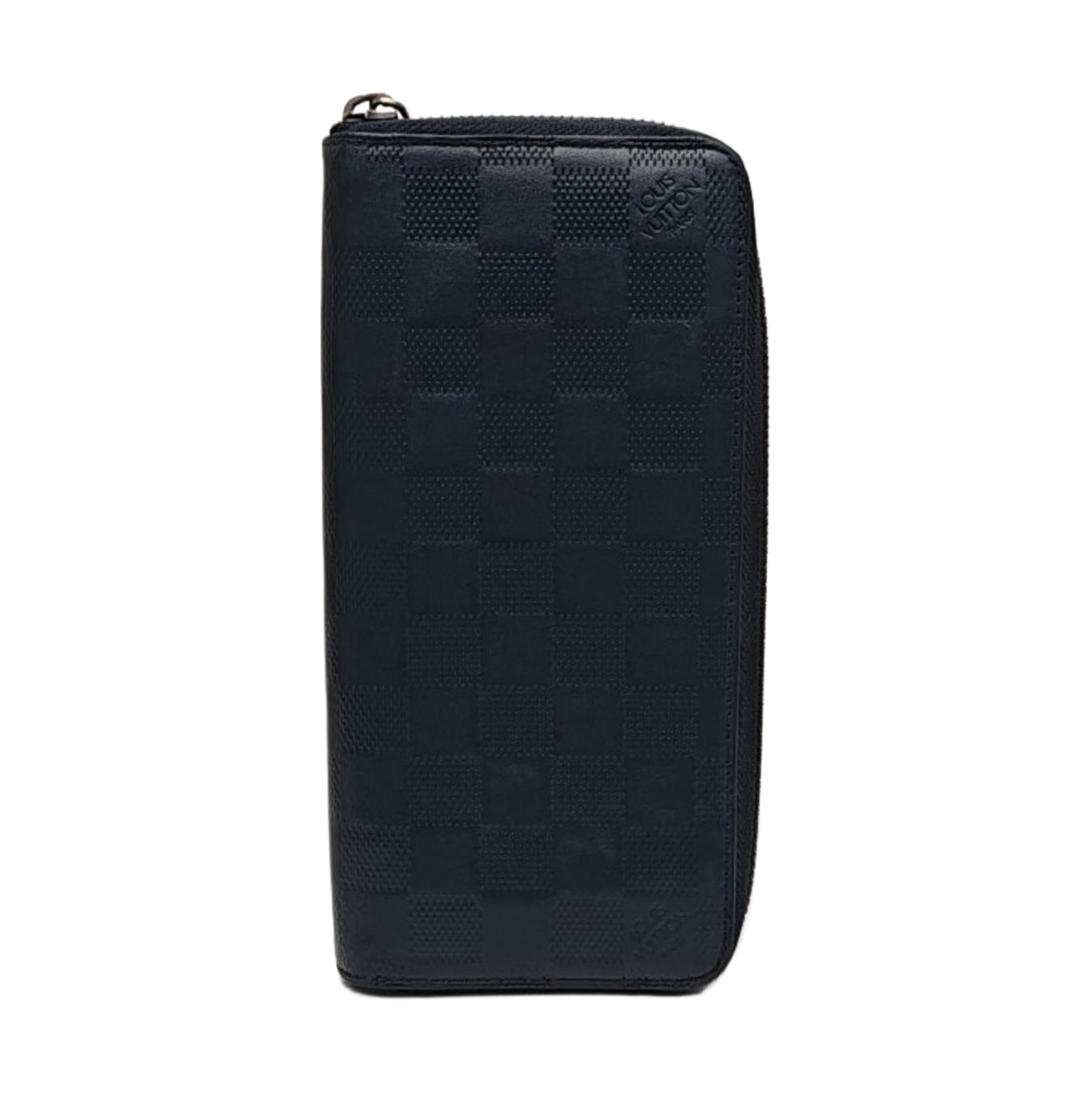 ZIPPY Damier Calfskin Blue Wallet