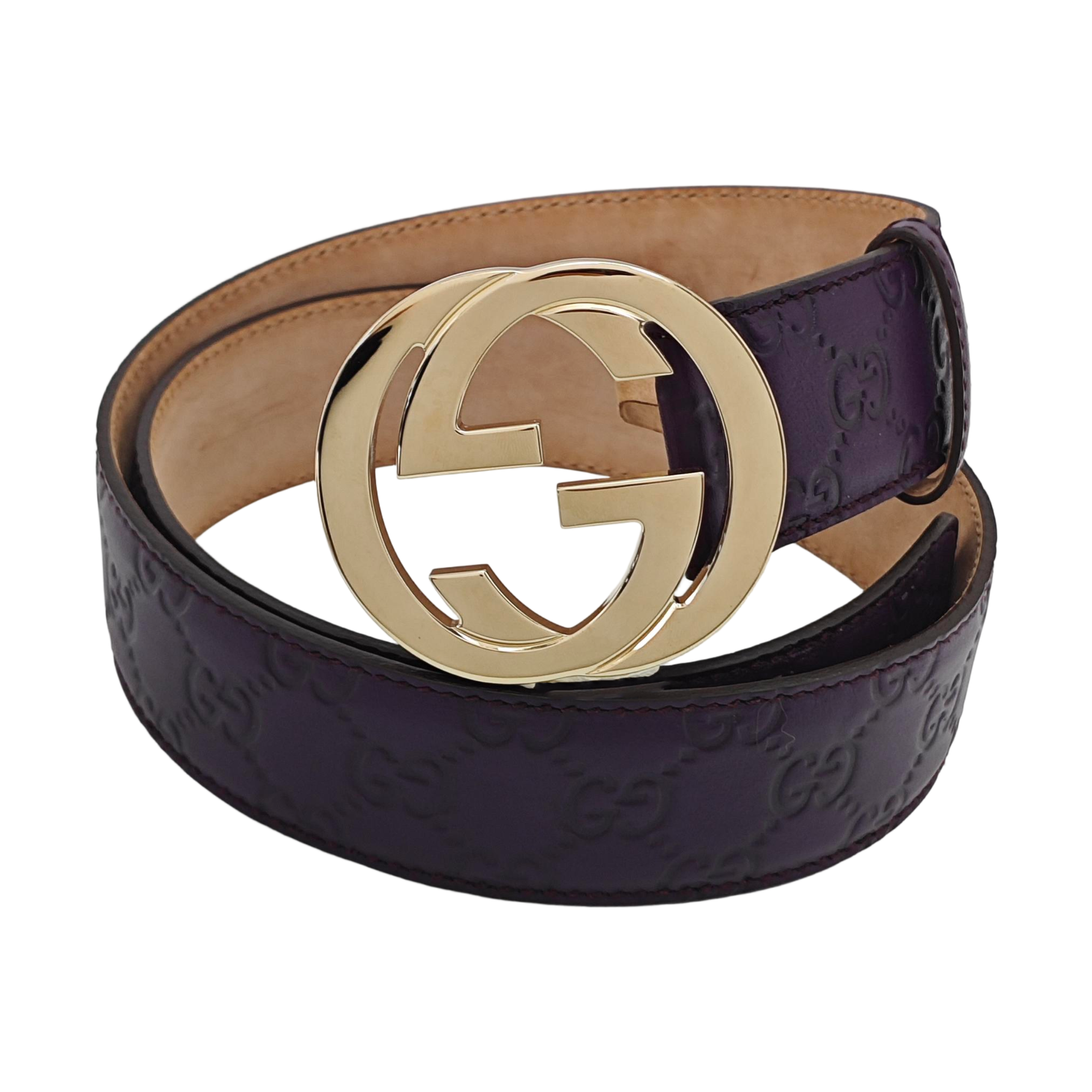 Leather Belt Purple