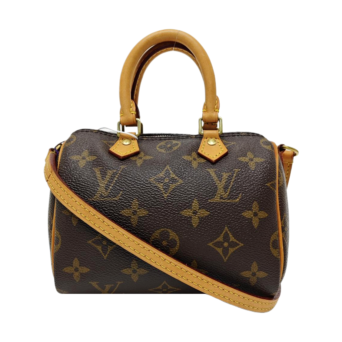 SPEEDY Nano Monogram Coated Canvas Brown