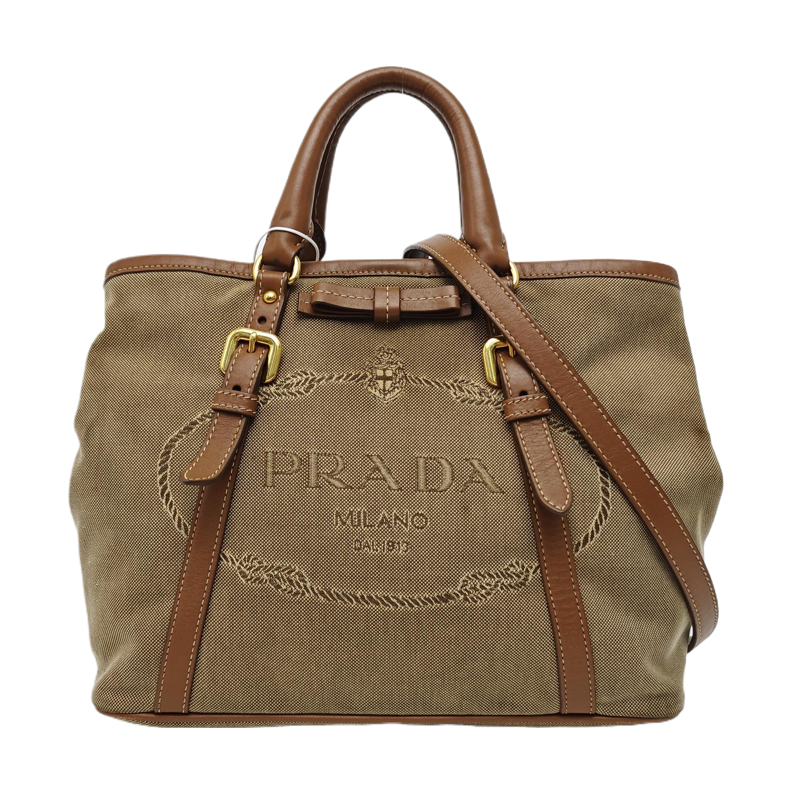Fabric Tote Bag Brown
