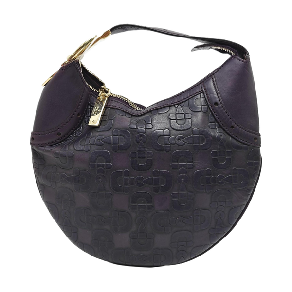 Calfskin Top Handle Bag Purple