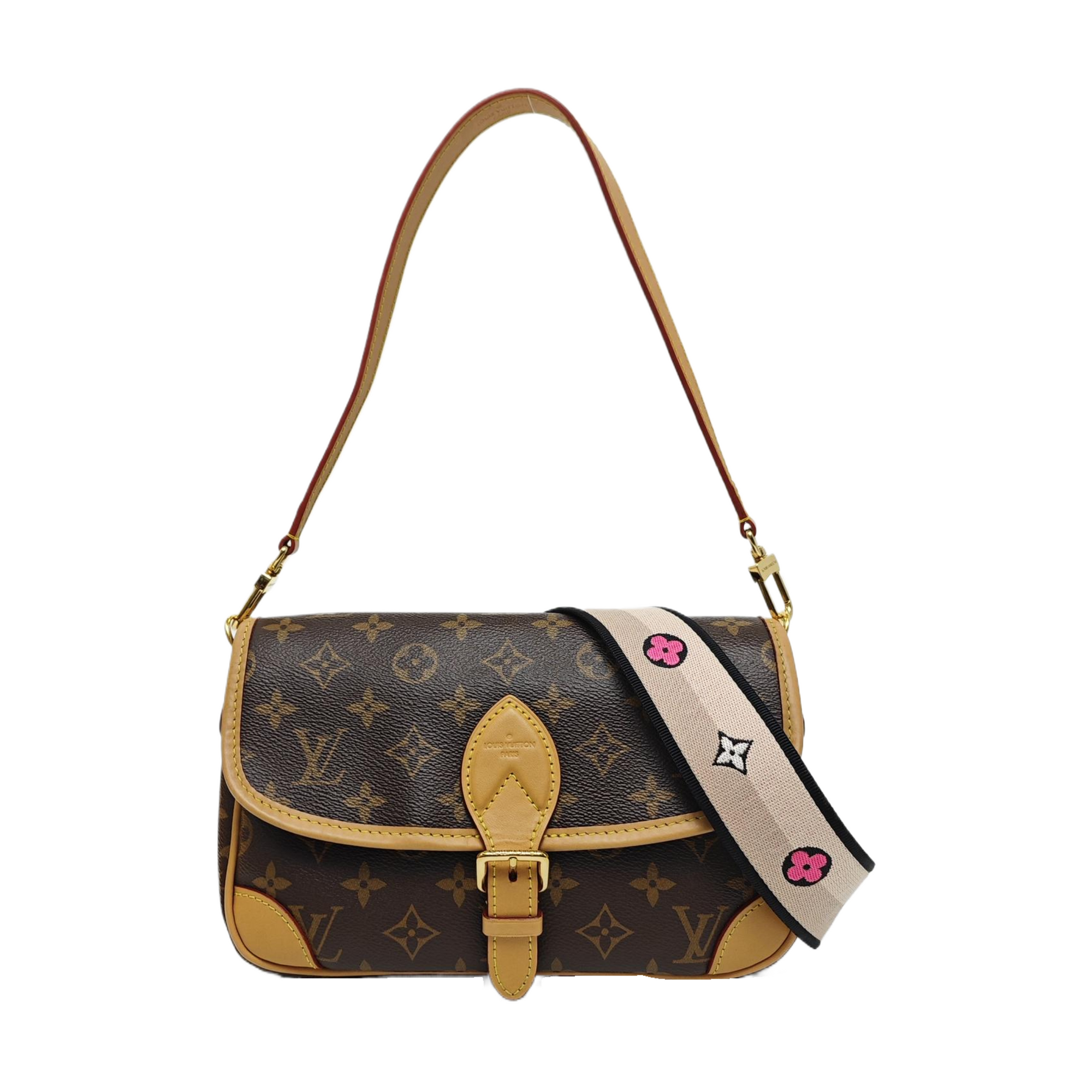 DIANE Monogram Coated Canvas Brown