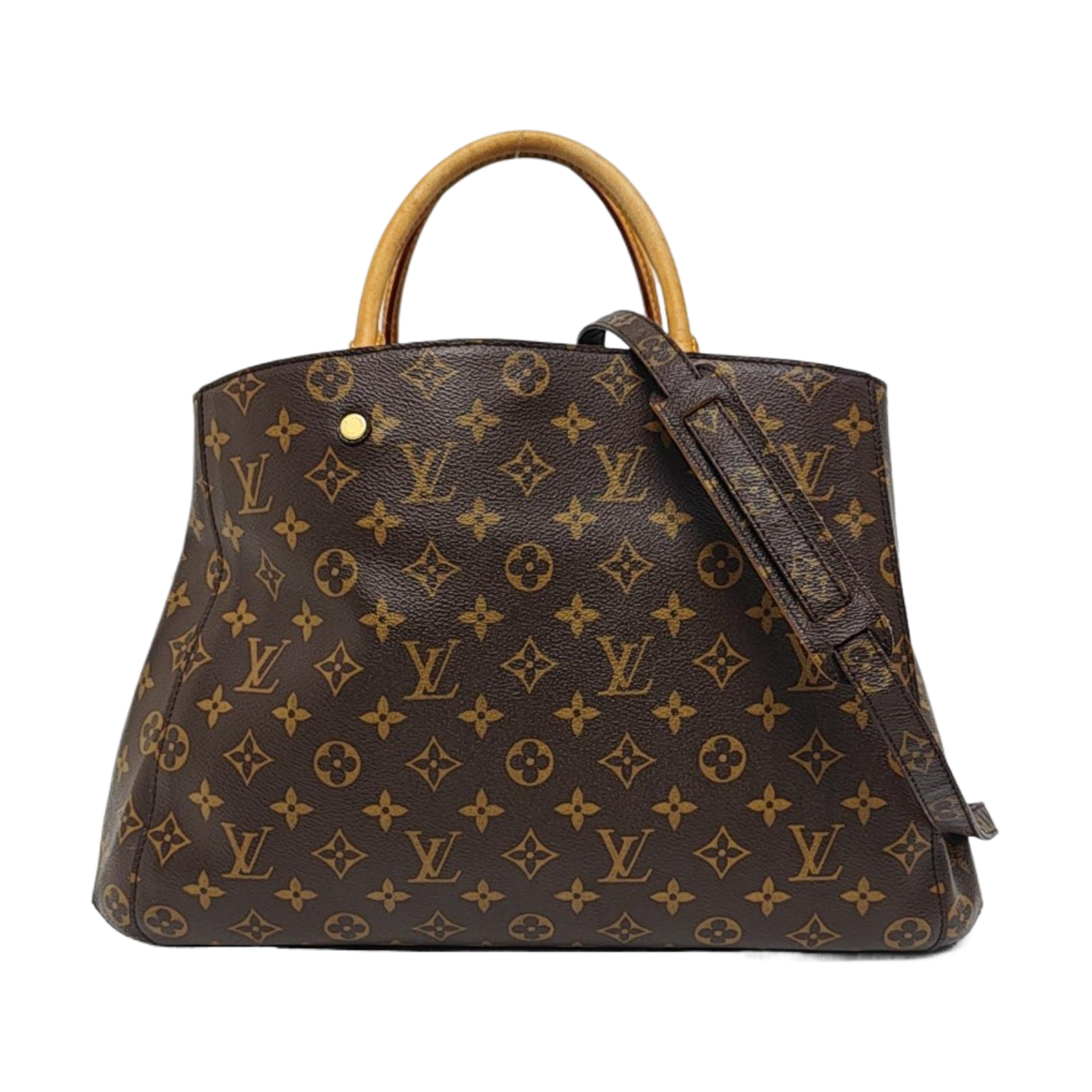 MONTAIGNE GM Monogram Coated Canvas Brown