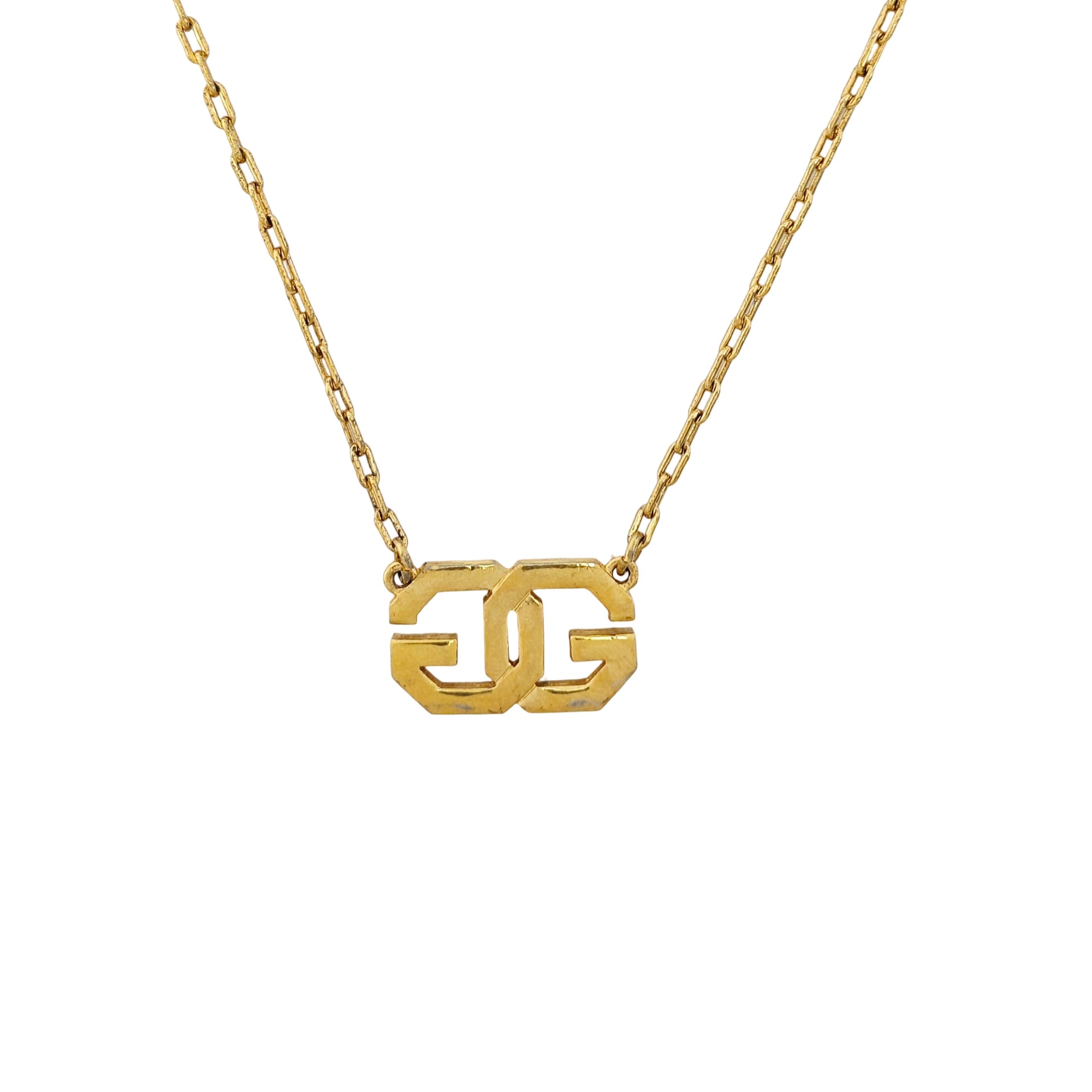 G Cube Metal Gold Necklace