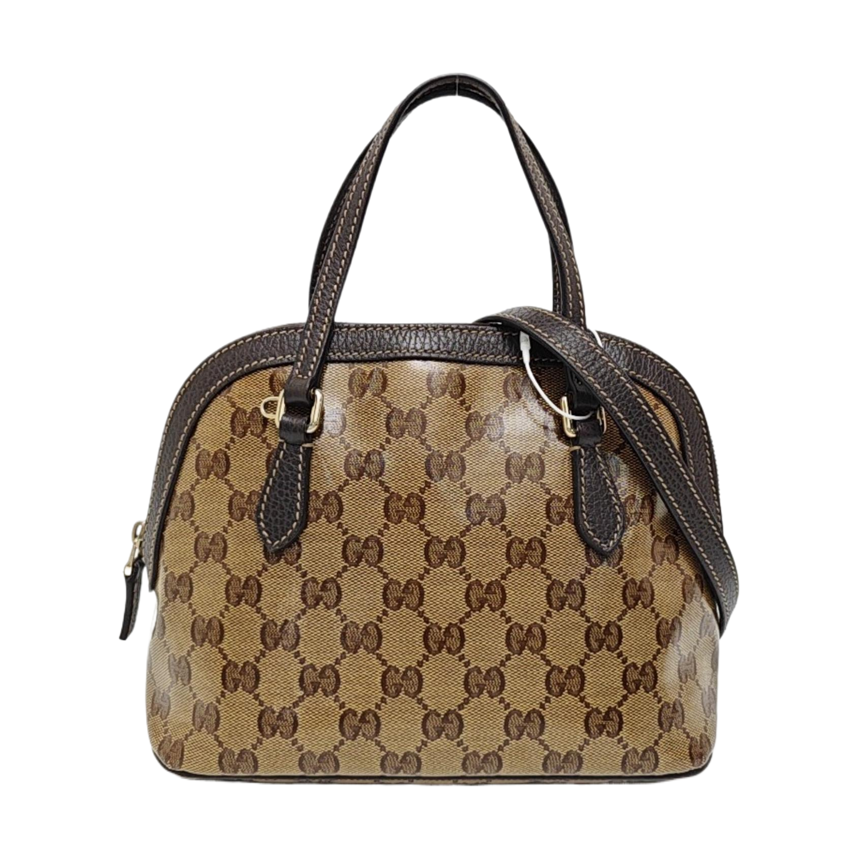 Dome Monogram Coated Canvas Brown